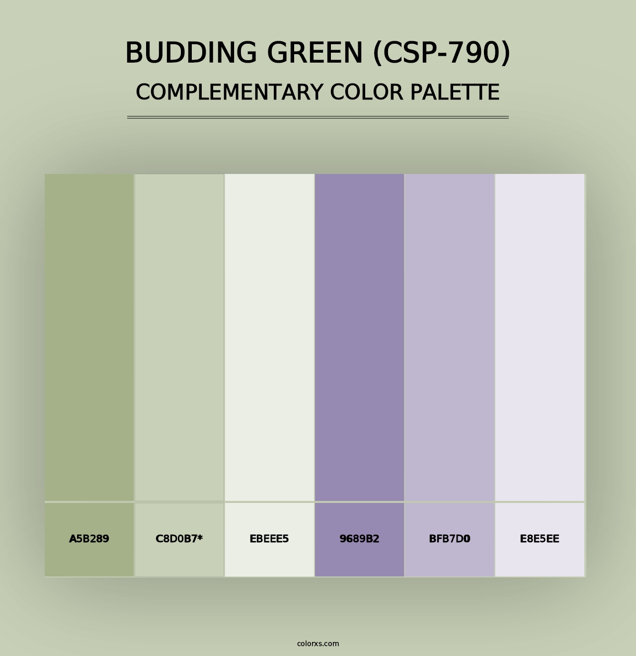 Budding Green (CSP-790) - Complementary Color Palette