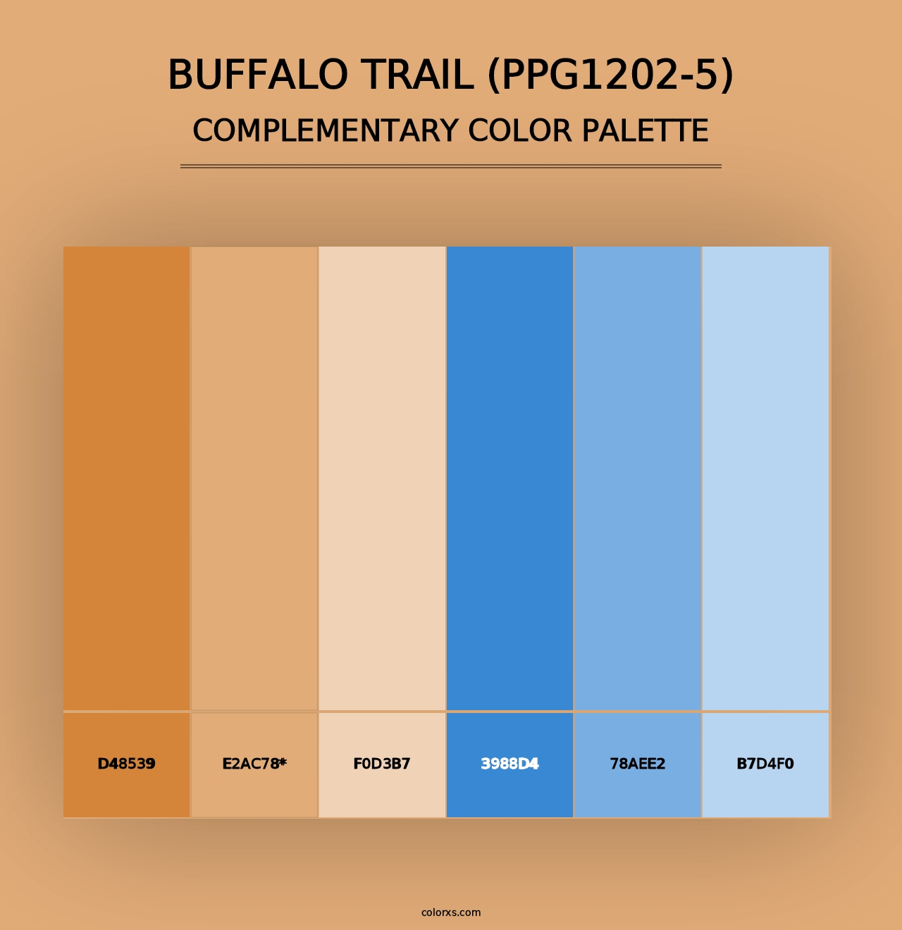 Buffalo Trail (PPG1202-5) - Complementary Color Palette