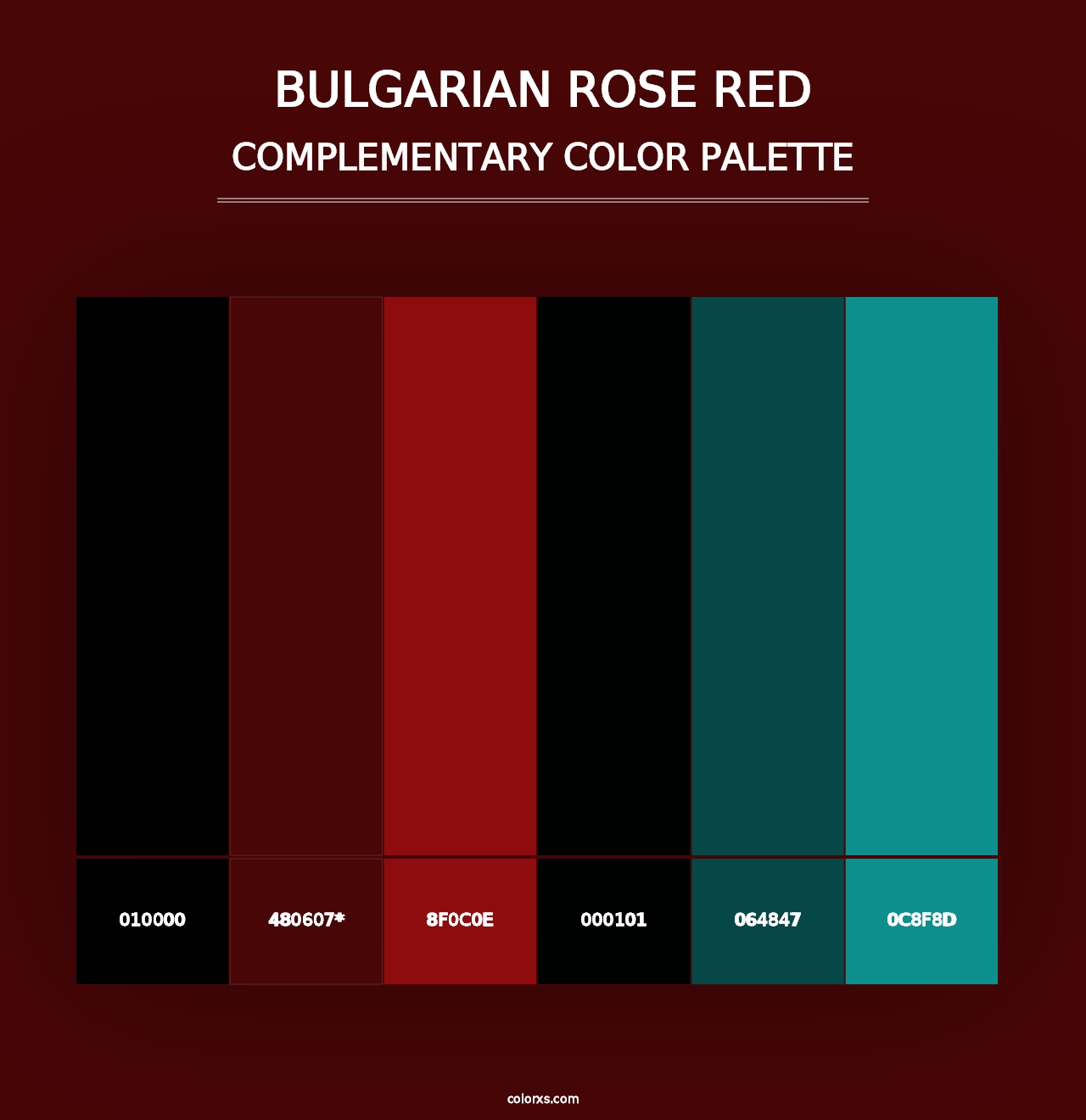 Bulgarian Rose Red - Complementary Color Palette