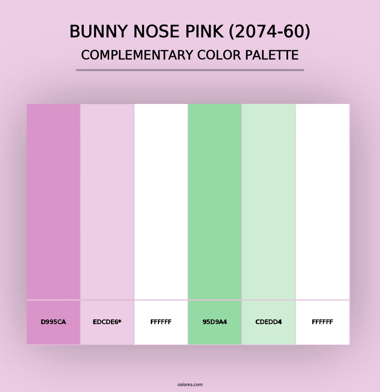 Bunny Nose Pink (2074-60) - Complementary Color Palette