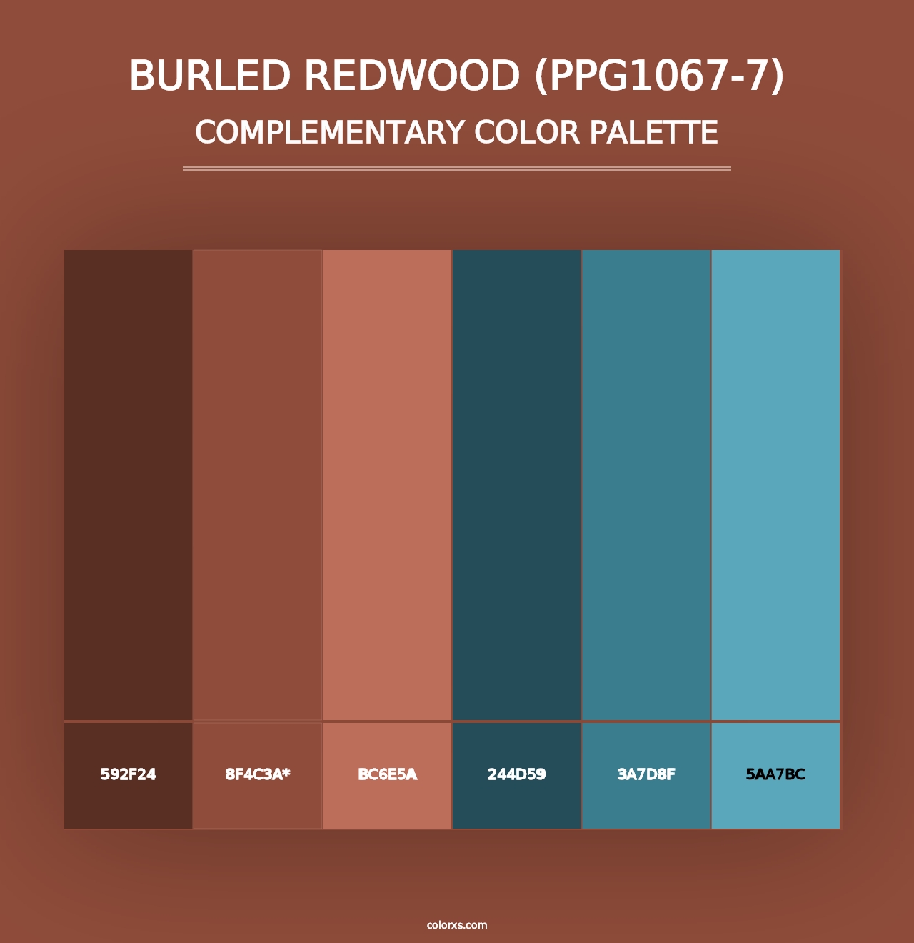 Burled Redwood (PPG1067-7) - Complementary Color Palette