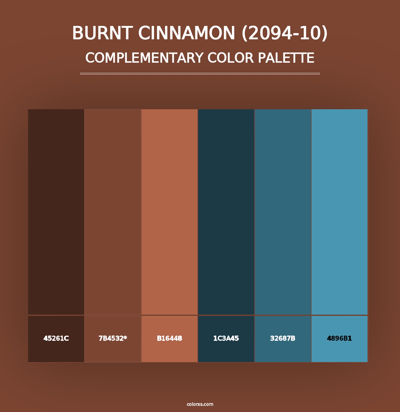 Burnt Cinnamon (2094-10) - Complementary Color Palette