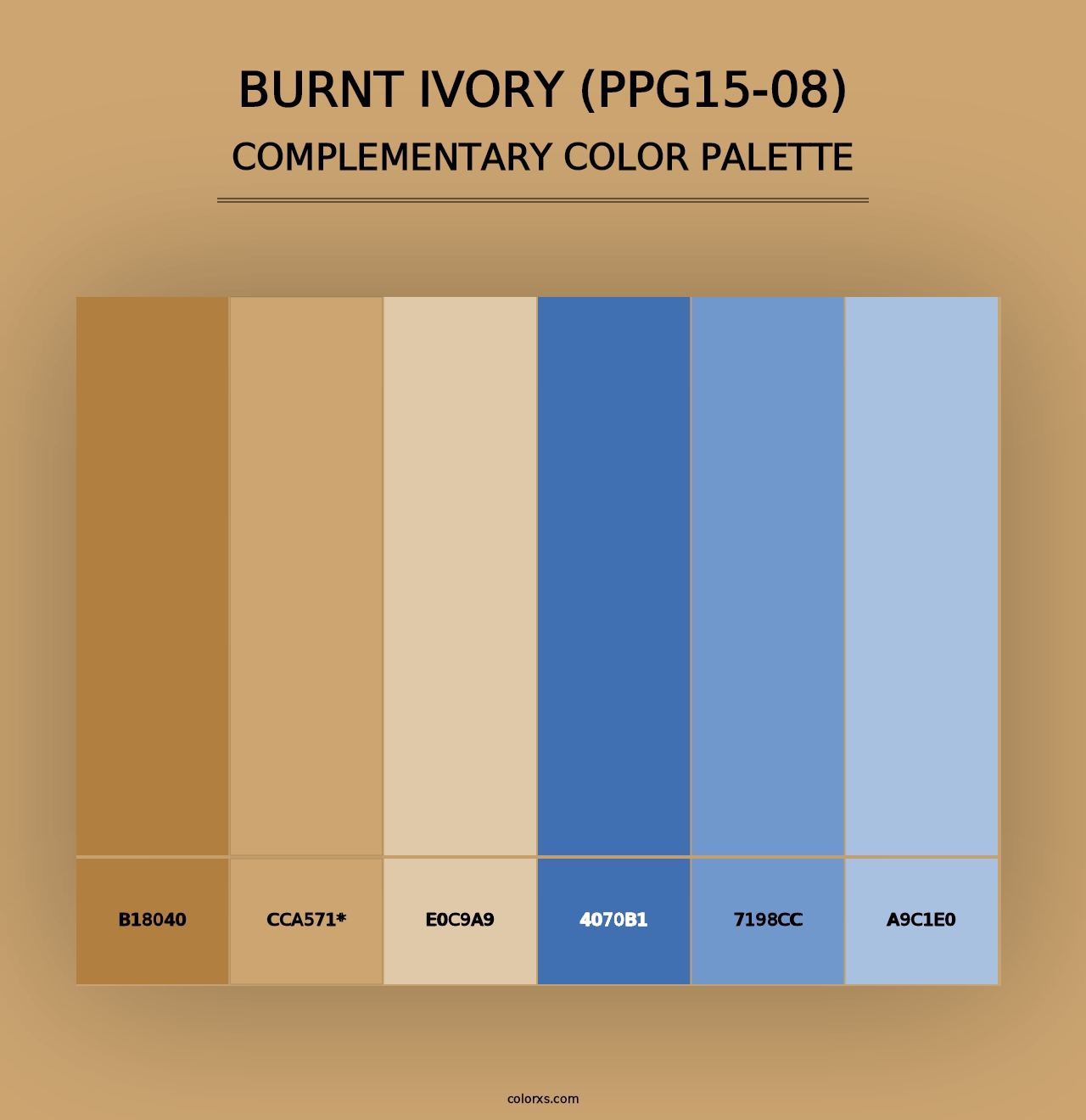 Burnt Ivory (PPG15-08) - Complementary Color Palette