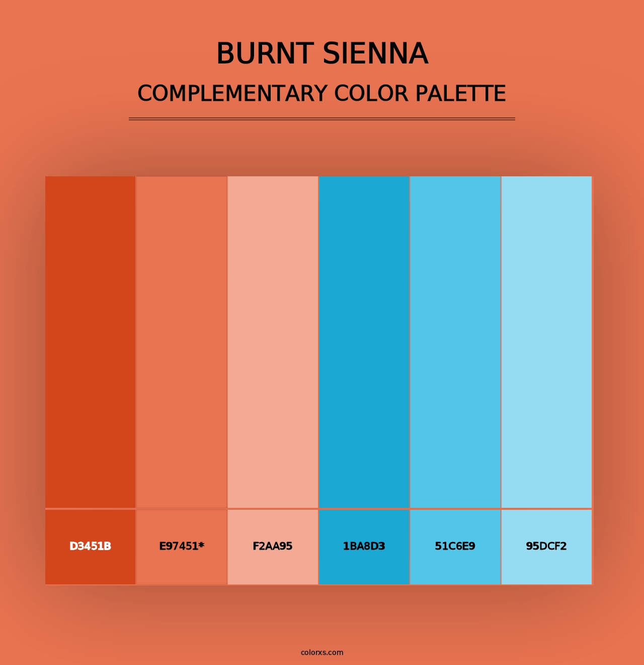 Burnt Sienna - Complementary Color Palette