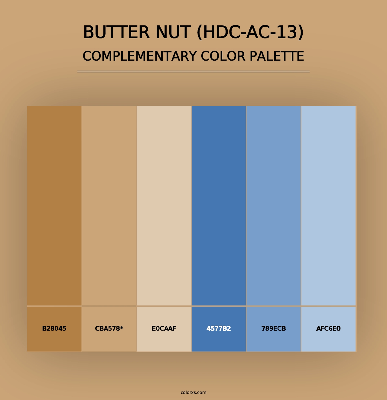 Butter Nut (HDC-AC-13) - Complementary Color Palette