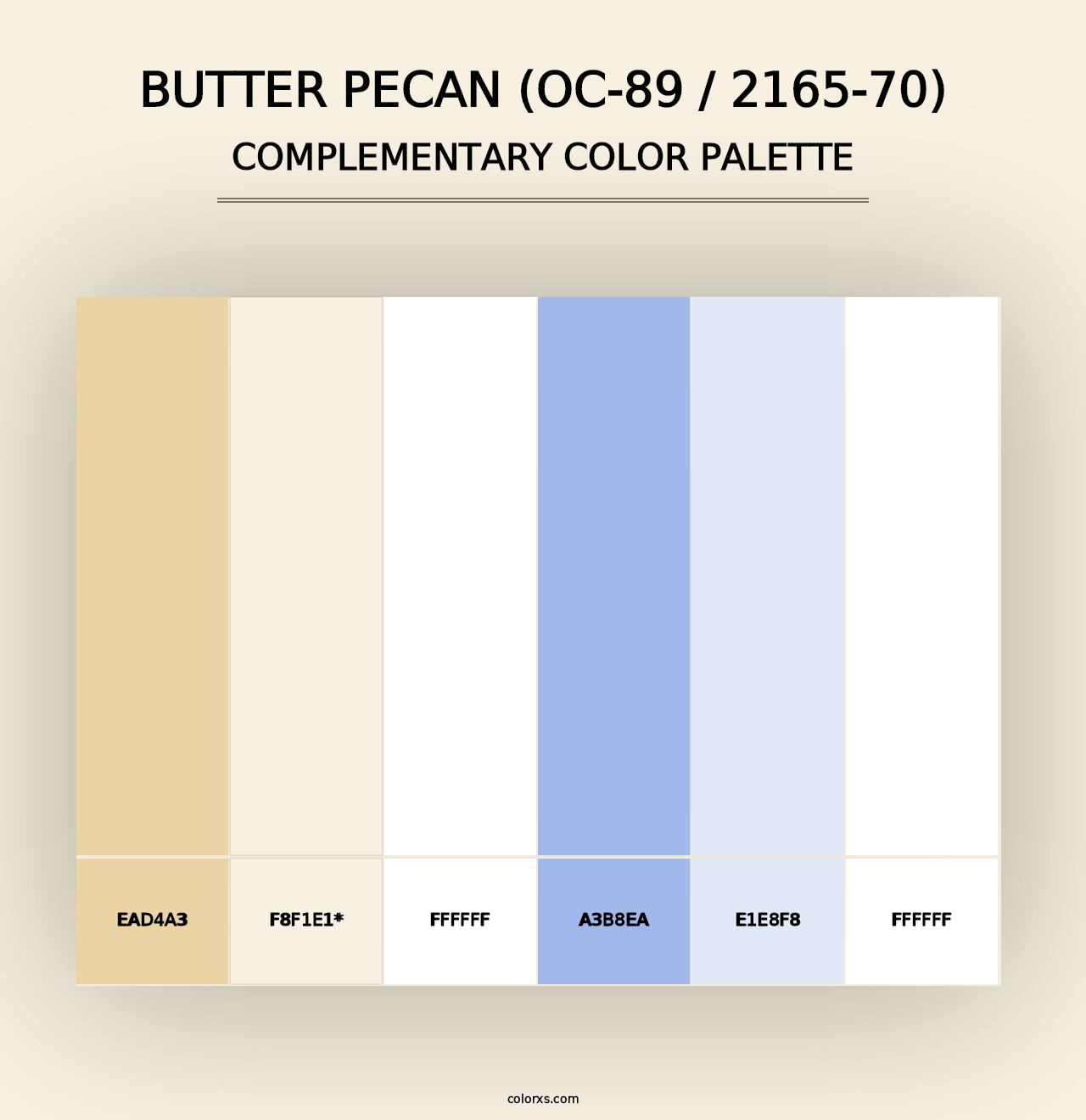 Butter Pecan (OC-89 / 2165-70) - Complementary Color Palette