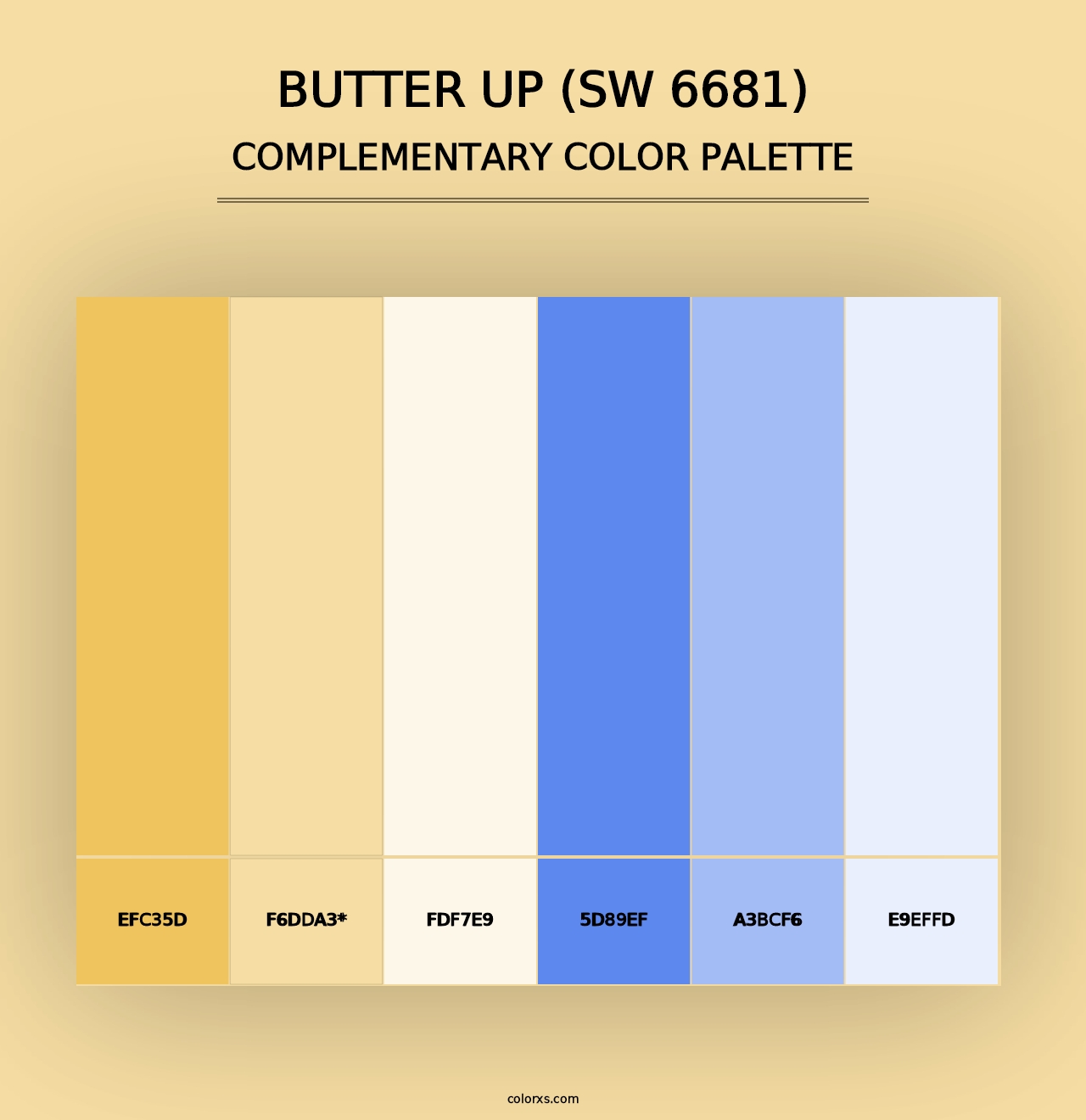 Butter Up (SW 6681) - Complementary Color Palette