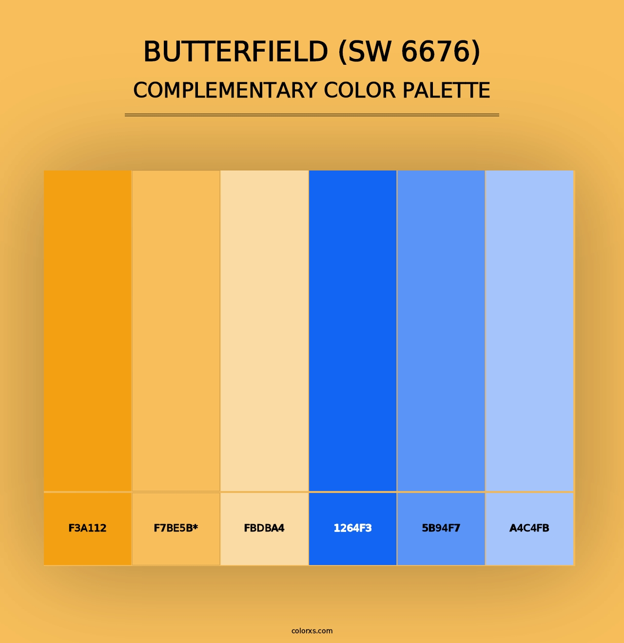 Butterfield (SW 6676) - Complementary Color Palette