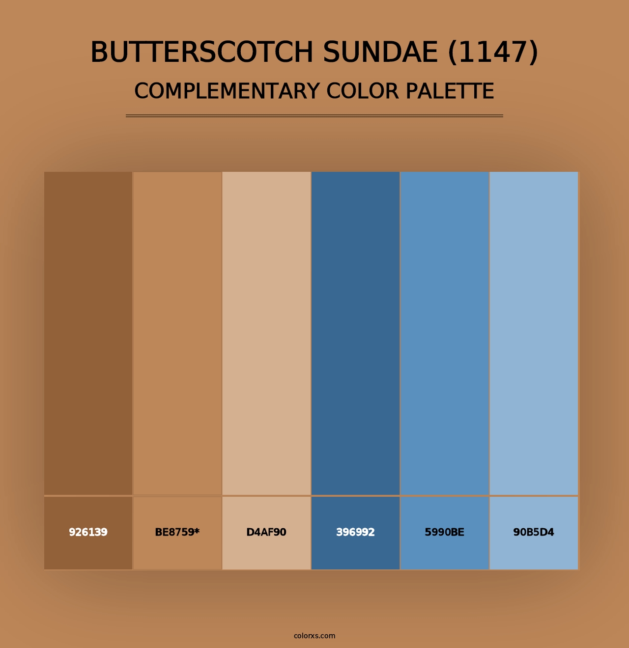 Butterscotch Sundae (1147) - Complementary Color Palette