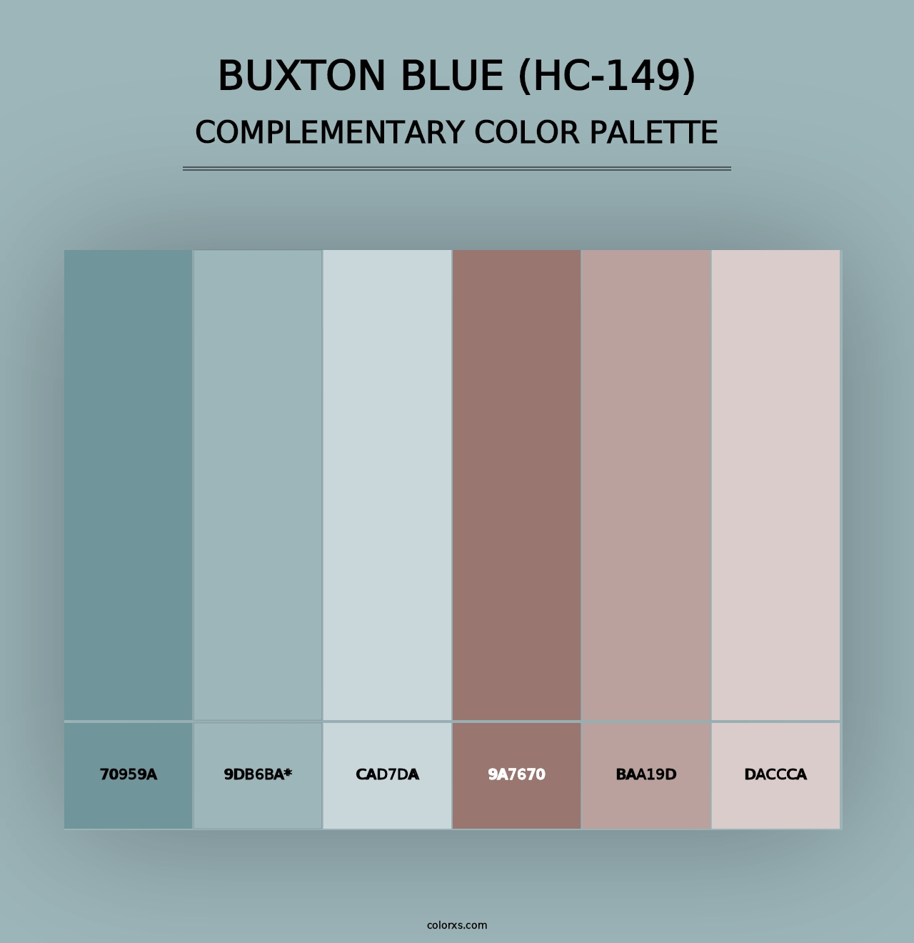 Buxton Blue (HC-149) - Complementary Color Palette