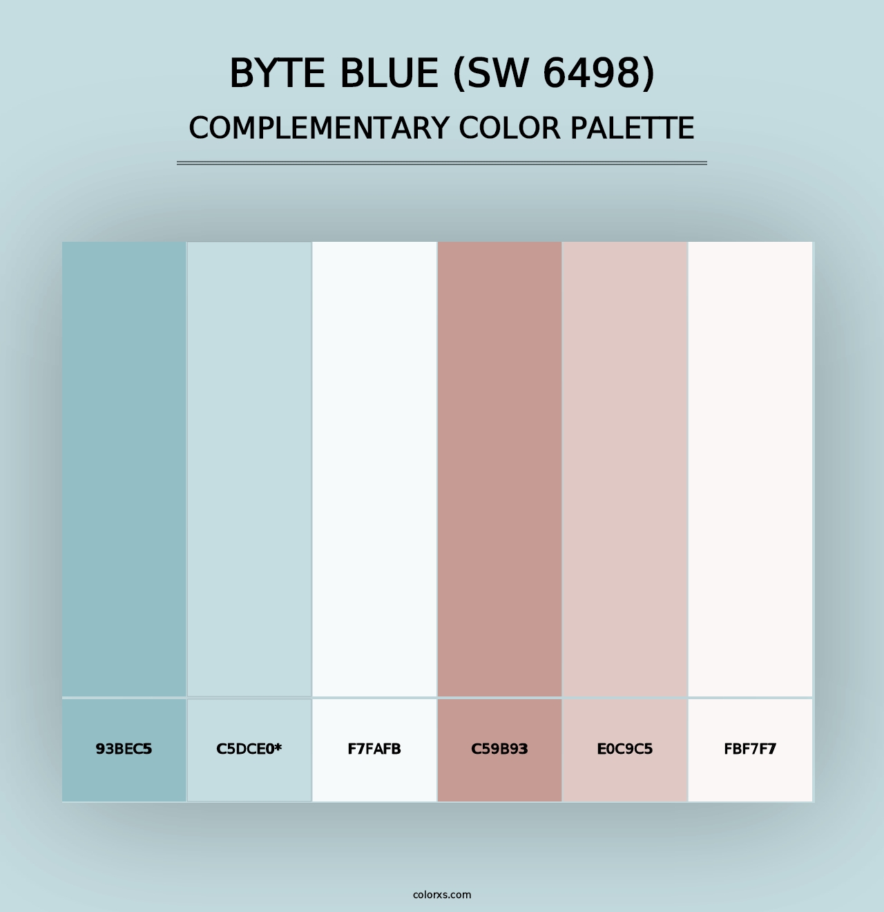 Byte Blue (SW 6498) - Complementary Color Palette