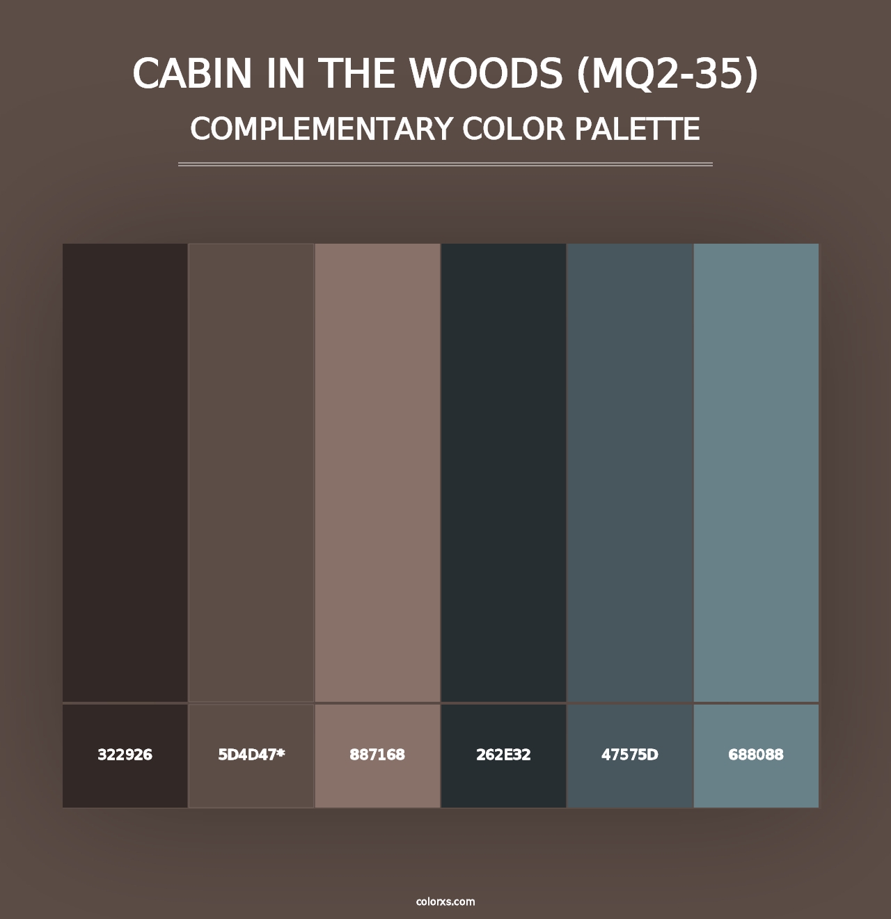 Cabin In The Woods (MQ2-35) - Complementary Color Palette