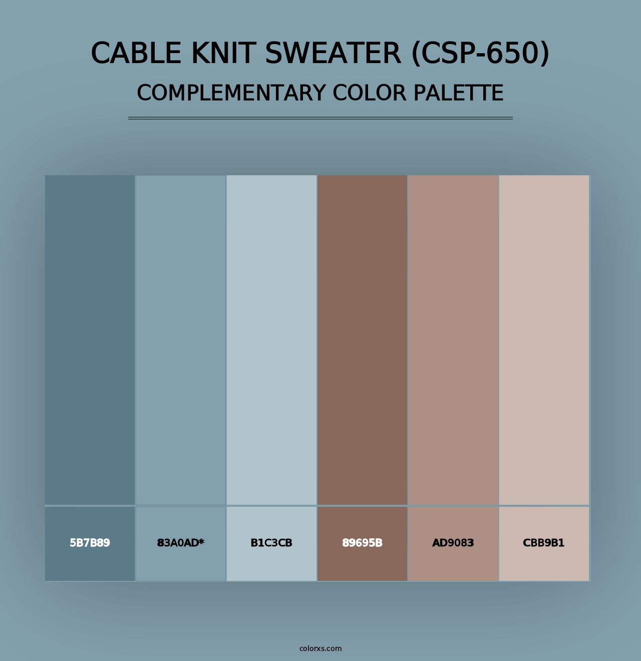 Cable Knit Sweater (CSP-650) - Complementary Color Palette