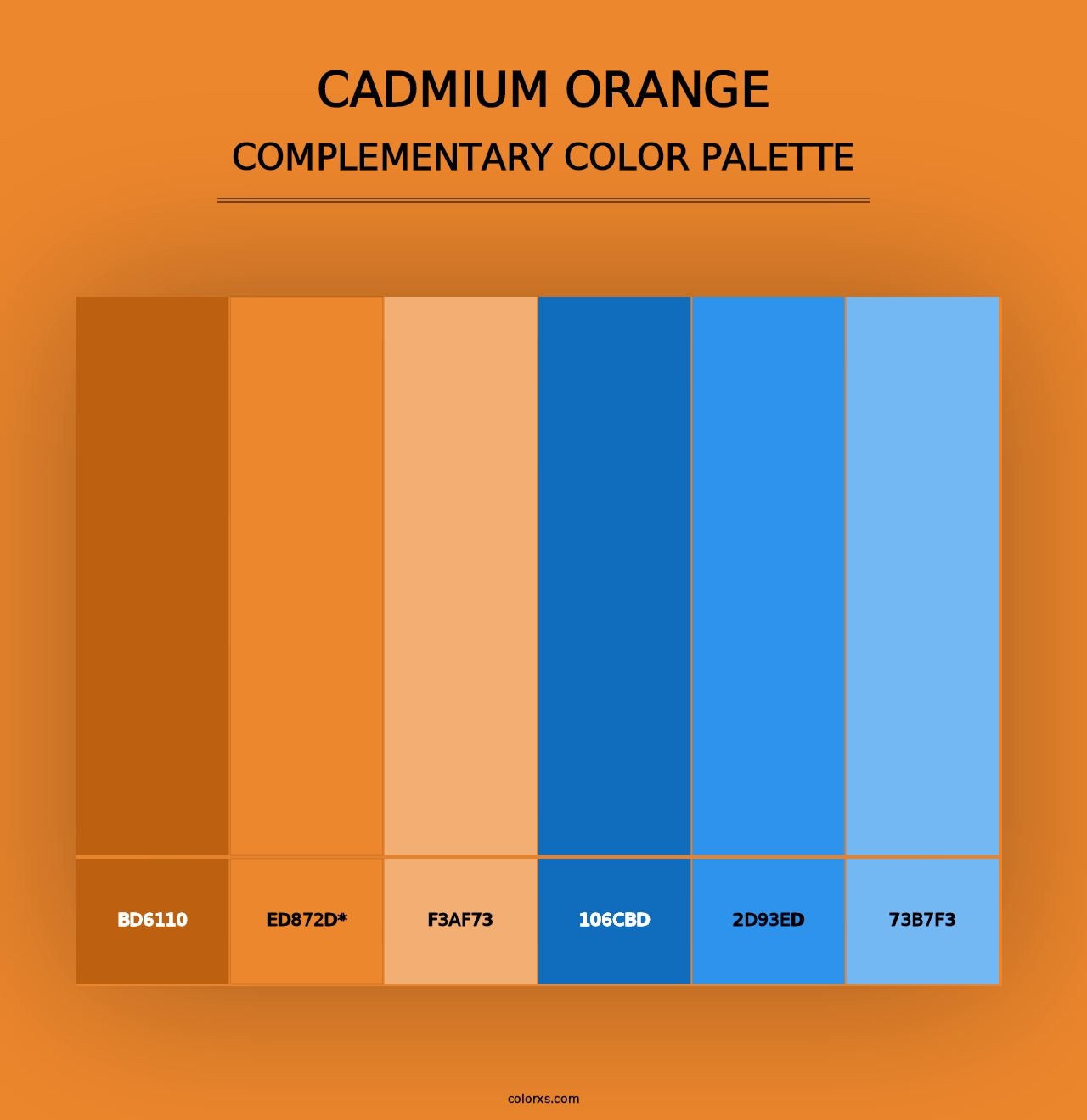 Cadmium Orange - Complementary Color Palette