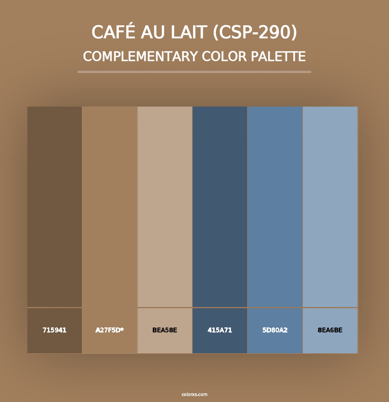 Café au Lait (CSP-290) - Complementary Color Palette