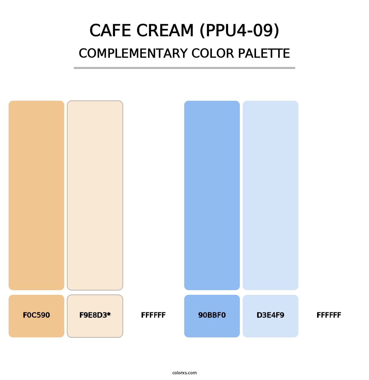 Cafe Cream (PPU4-09) - Complementary Color Palette