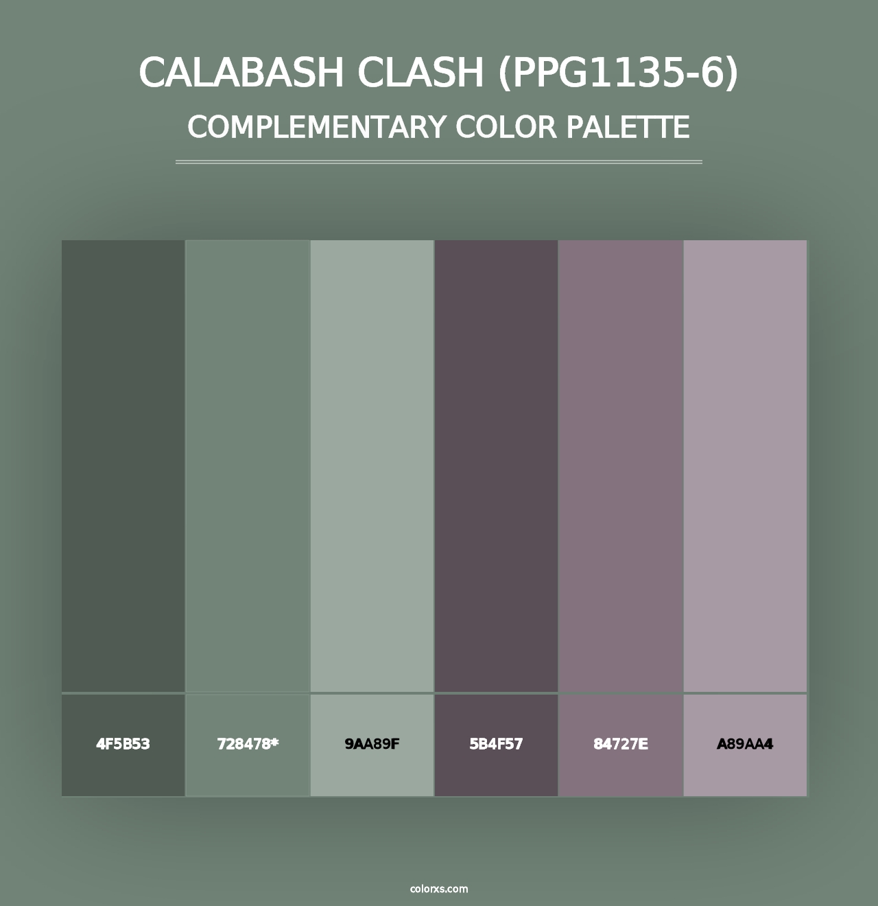 Calabash Clash (PPG1135-6) - Complementary Color Palette