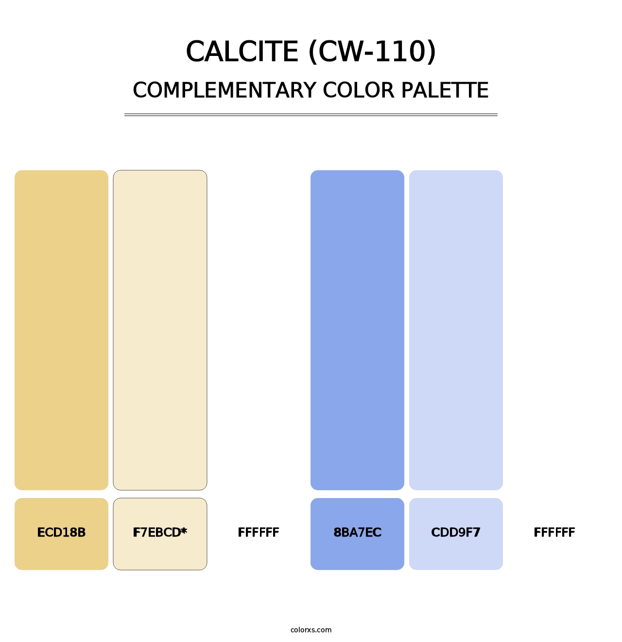 Calcite (CW-110) - Complementary Color Palette