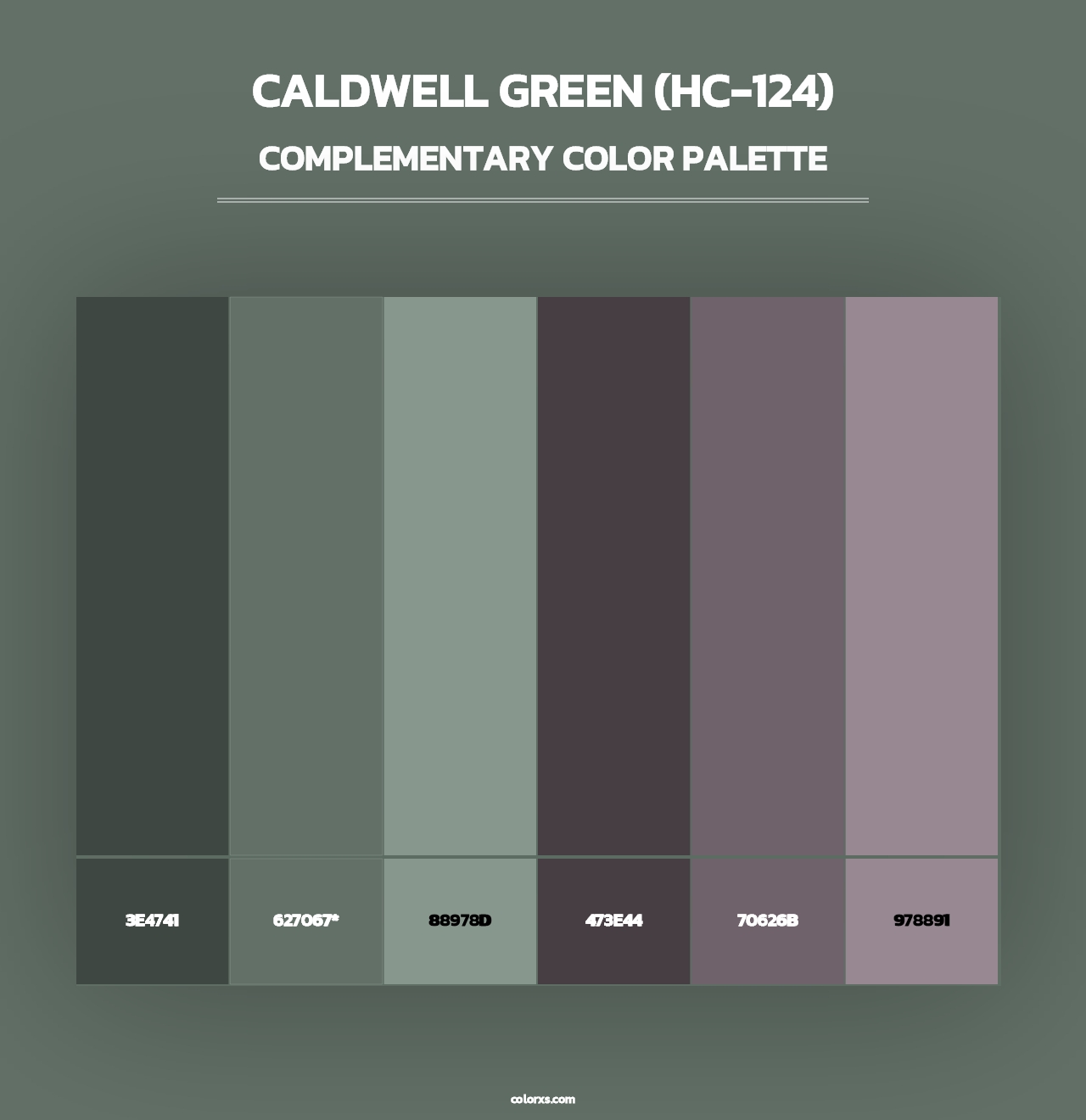 Caldwell Green (HC-124) - Complementary Color Palette