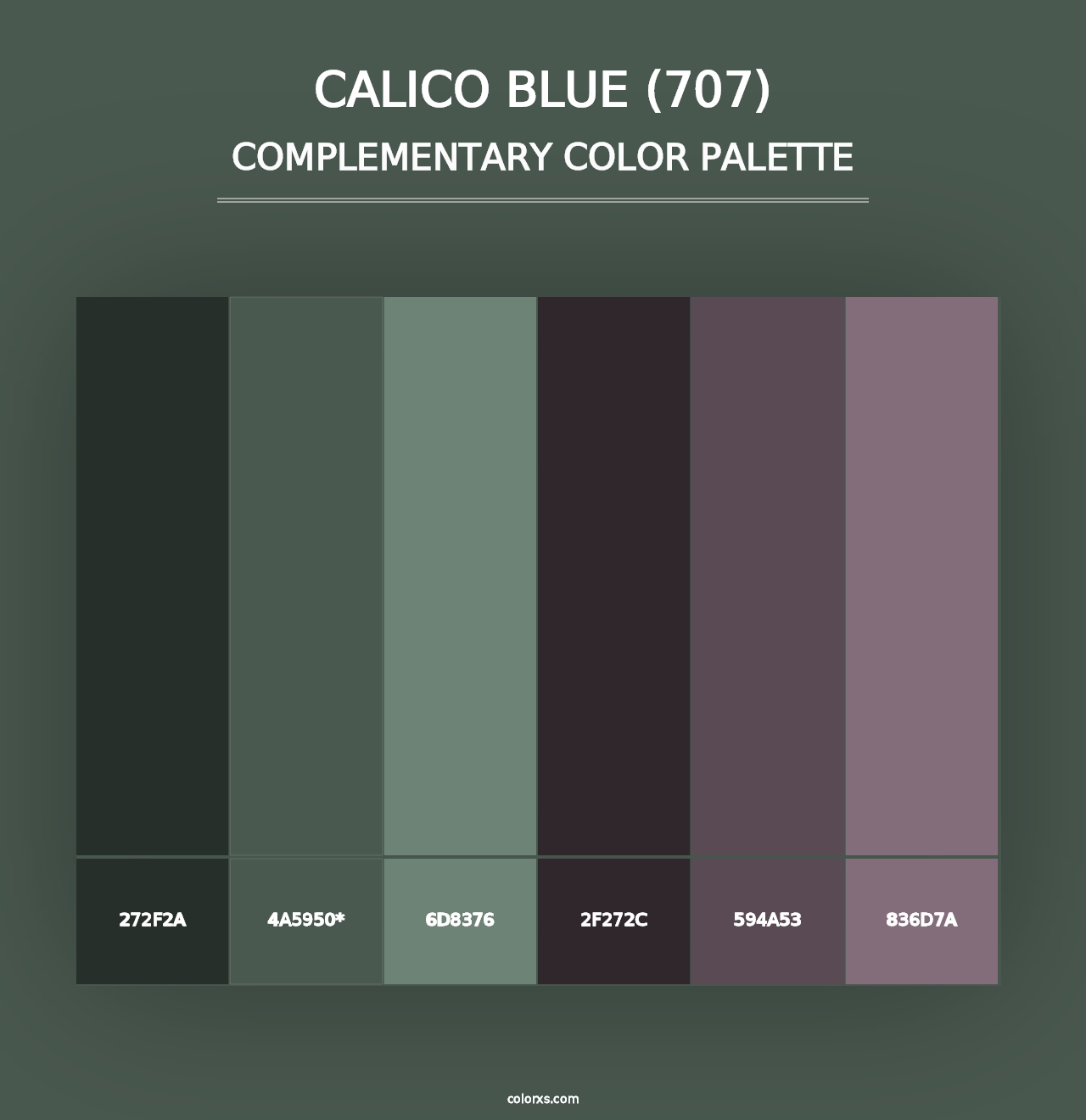 Calico Blue (707) - Complementary Color Palette