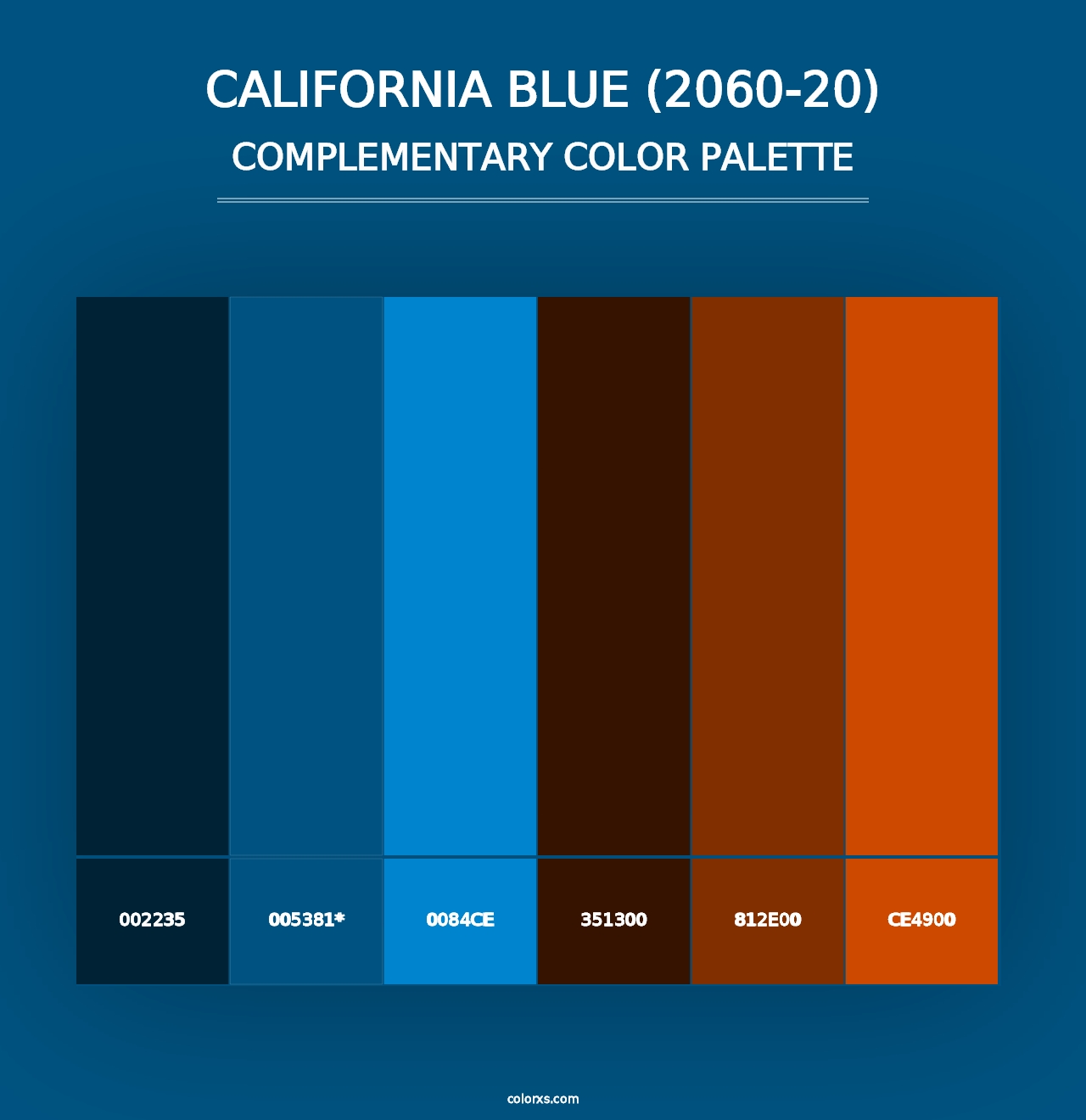 California Blue (2060-20) - Complementary Color Palette