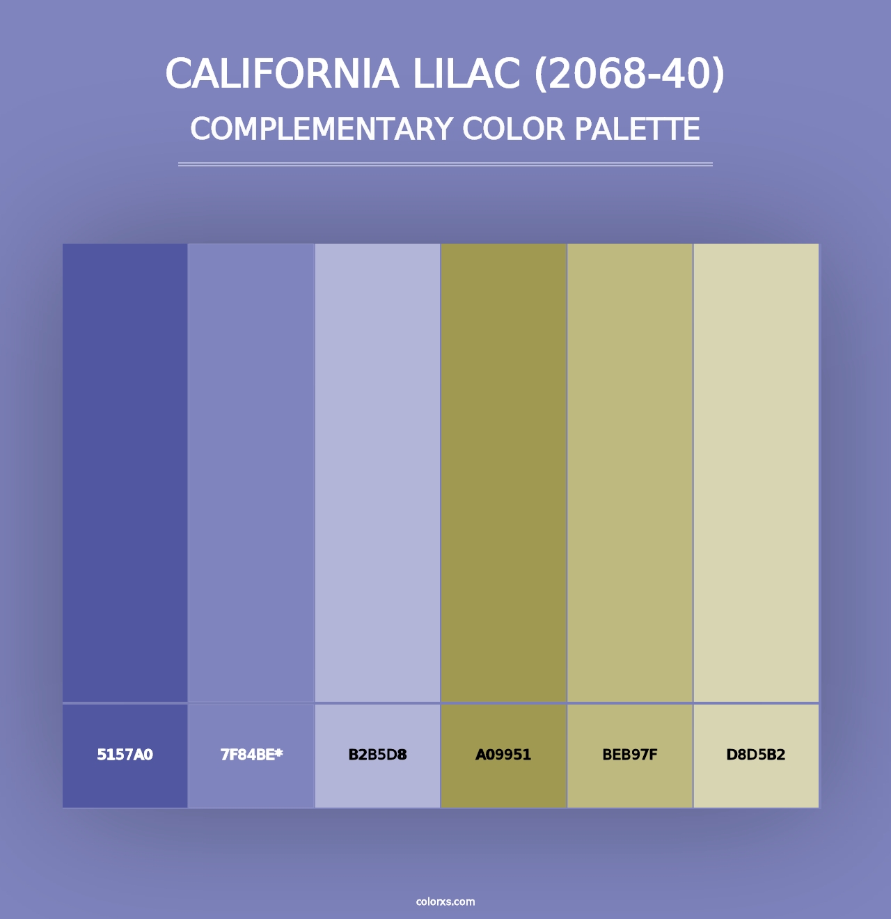 California Lilac (2068-40) - Complementary Color Palette