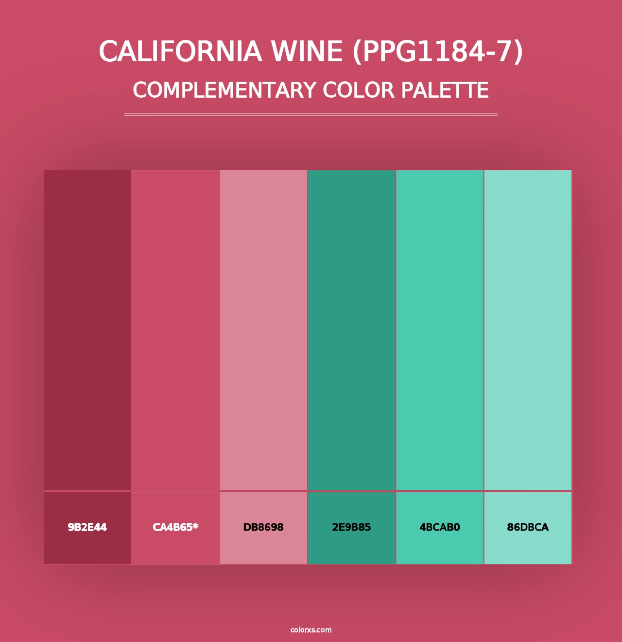 California Wine (PPG1184-7) - Complementary Color Palette