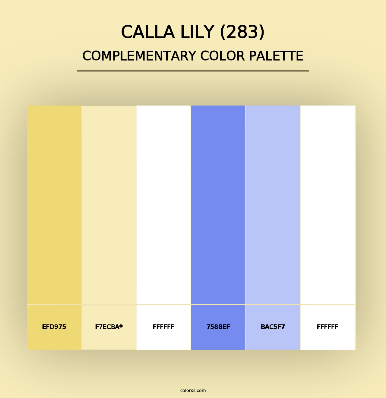 Calla Lily (283) - Complementary Color Palette