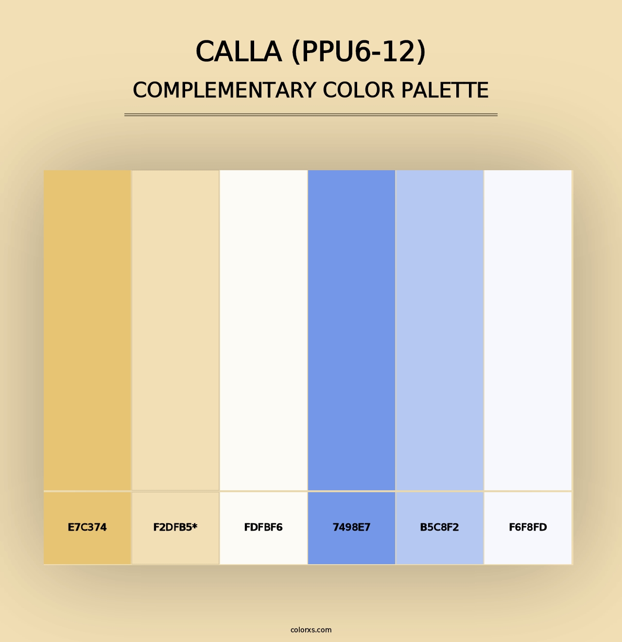 Calla (PPU6-12) - Complementary Color Palette