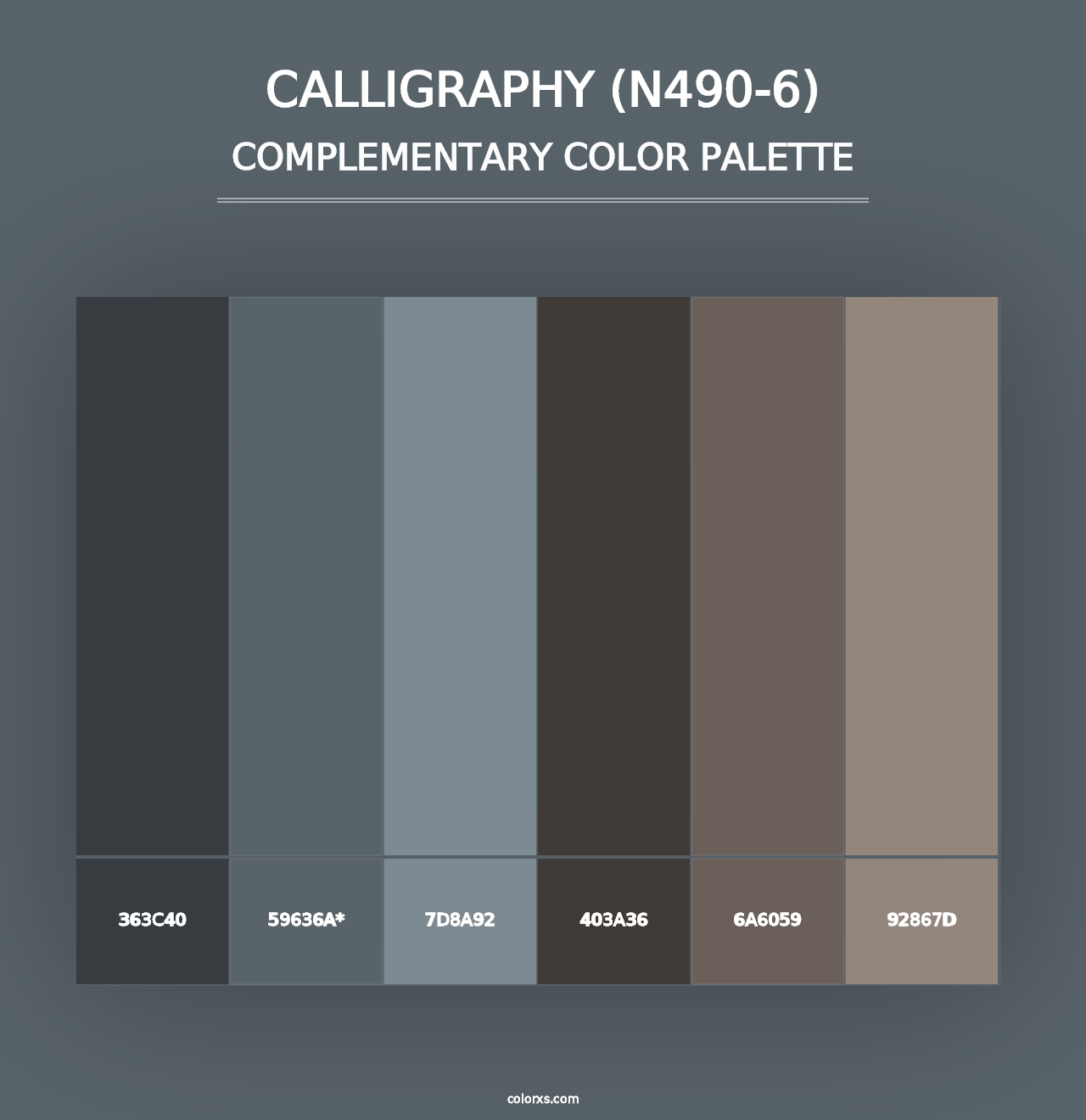 Calligraphy (N490-6) - Complementary Color Palette