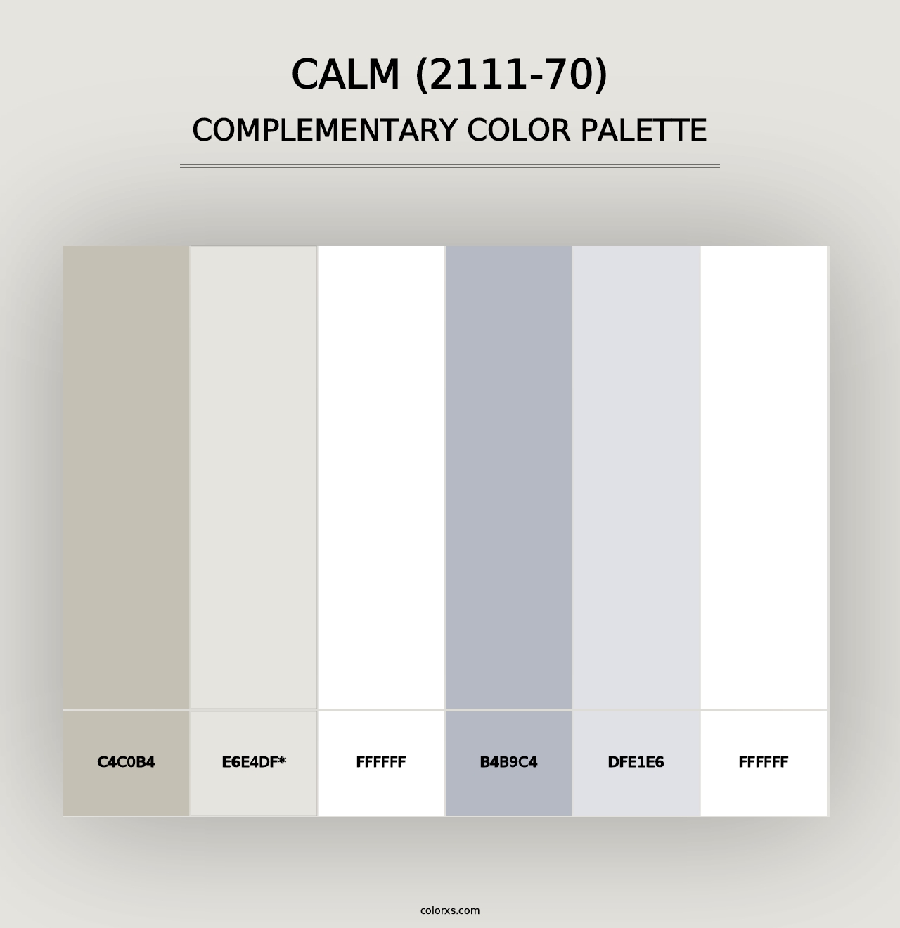 Calm (2111-70) - Complementary Color Palette