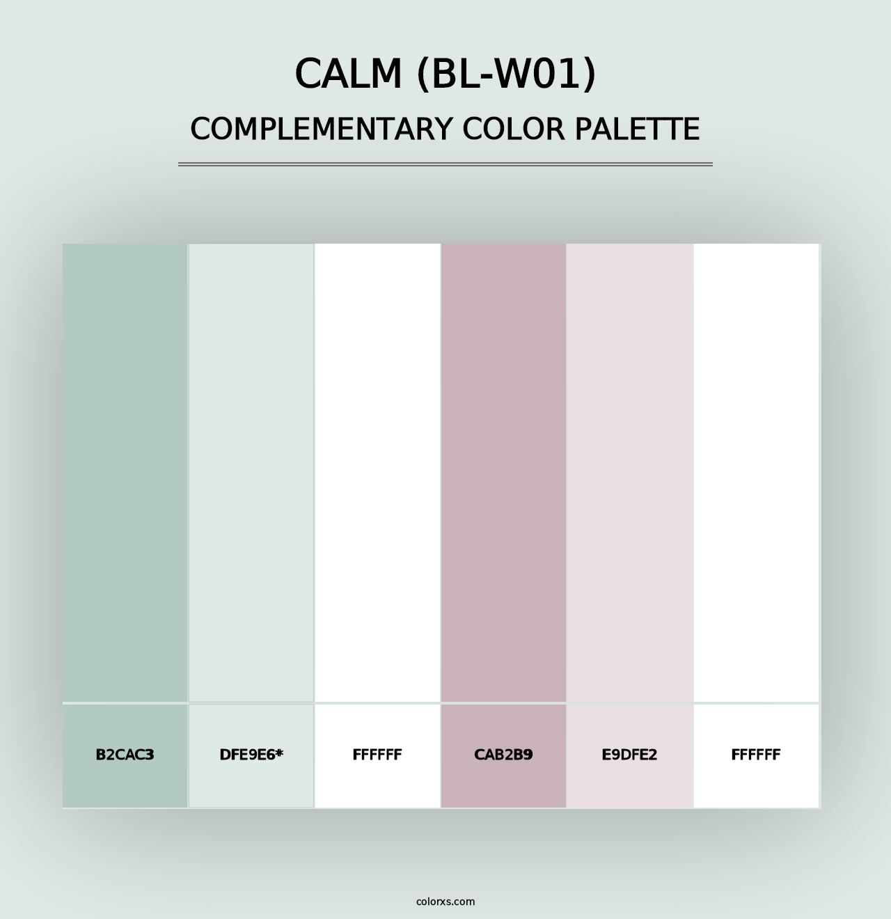 Calm (BL-W01) - Complementary Color Palette