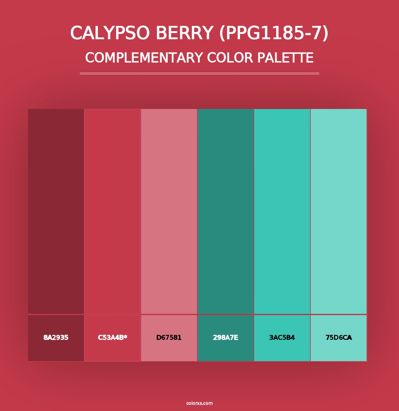 Calypso Berry (PPG1185-7) - Complementary Color Palette