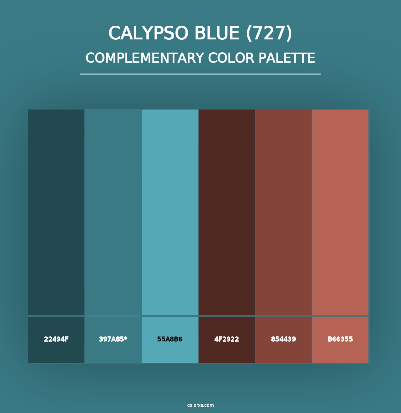 Calypso Blue (727) - Complementary Color Palette