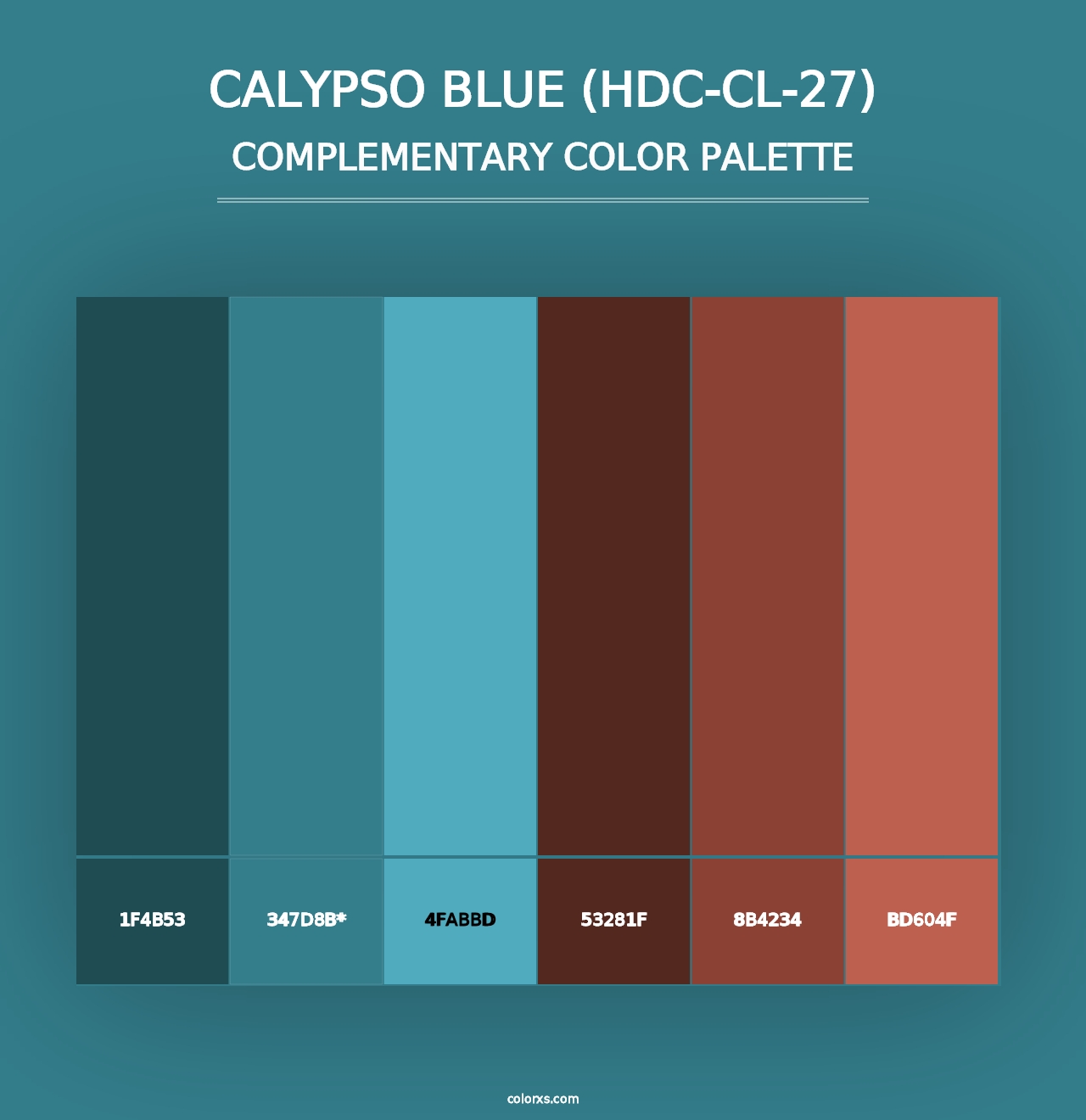 Calypso Blue (HDC-CL-27) - Complementary Color Palette