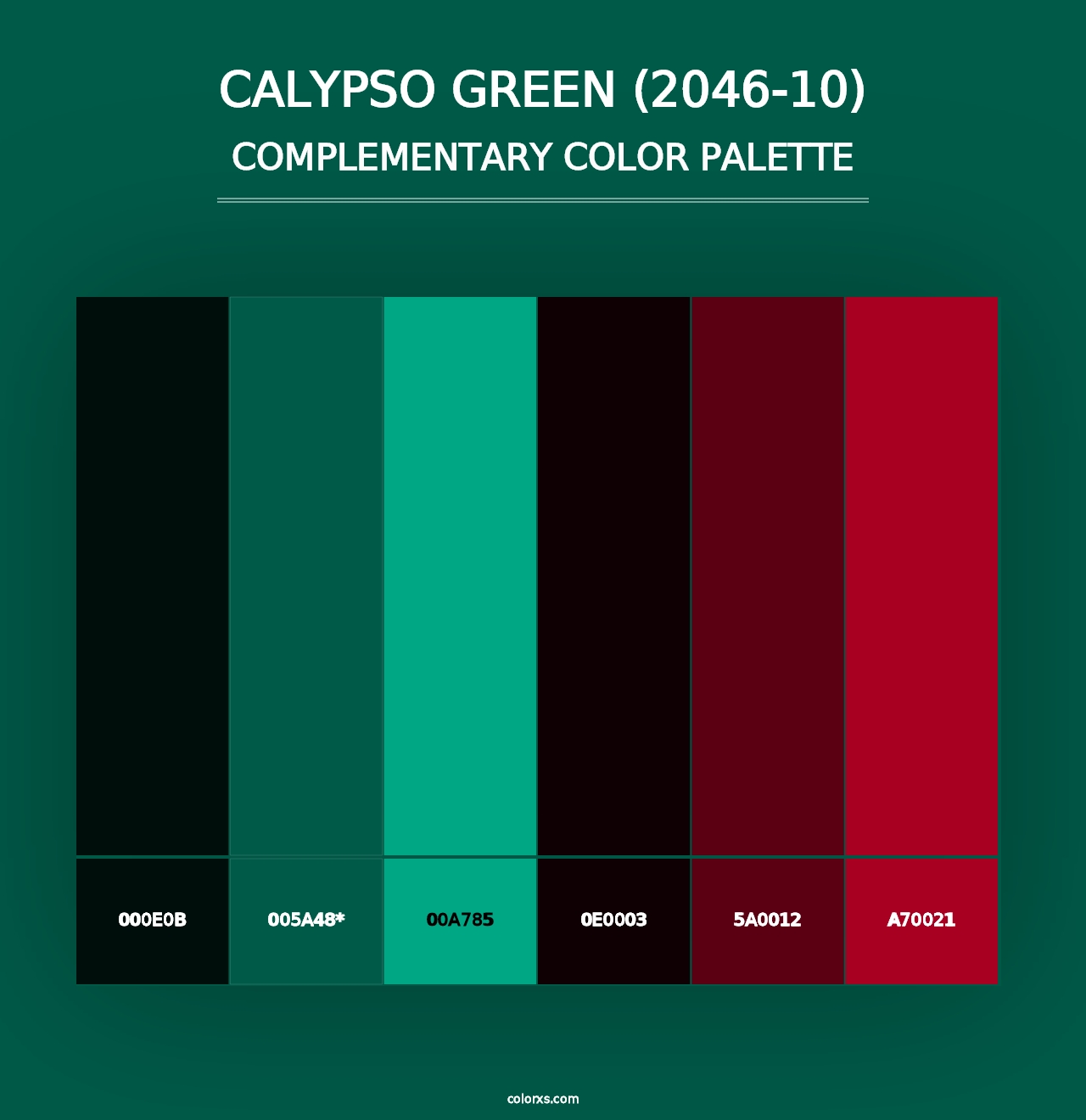 Calypso Green (2046-10) - Complementary Color Palette