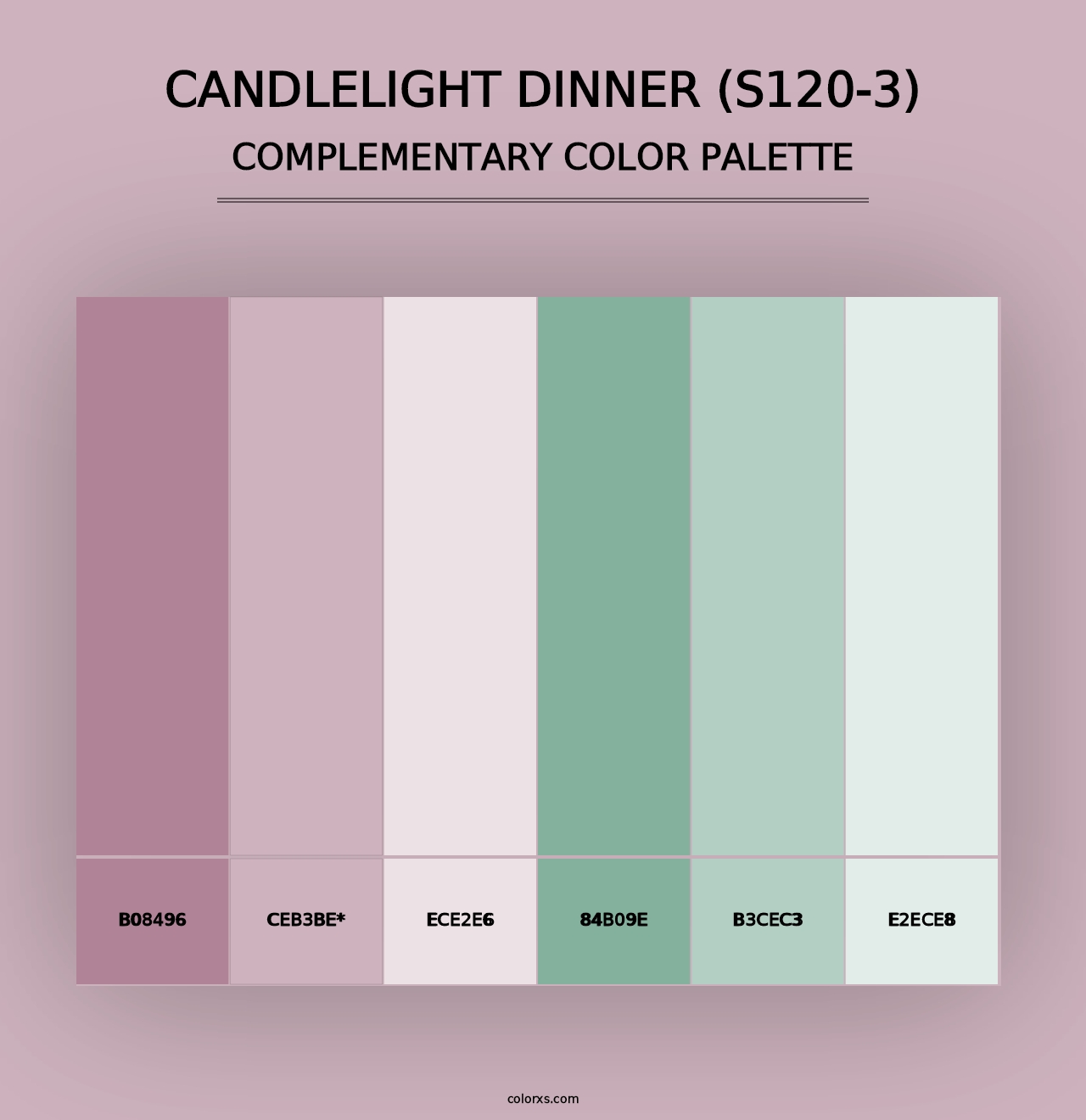 Candlelight Dinner (S120-3) - Complementary Color Palette