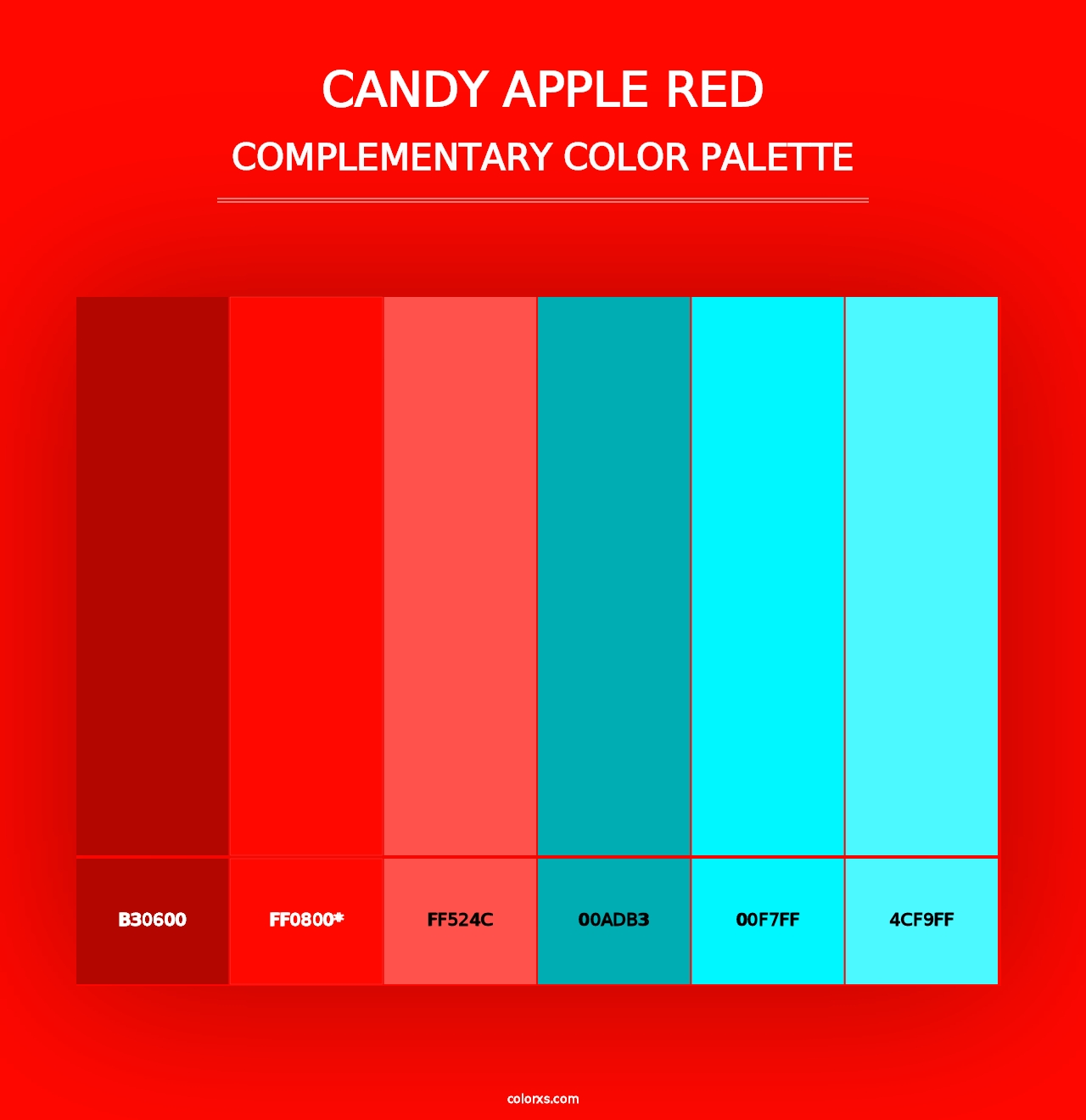 Candy Apple Red - Complementary Color Palette