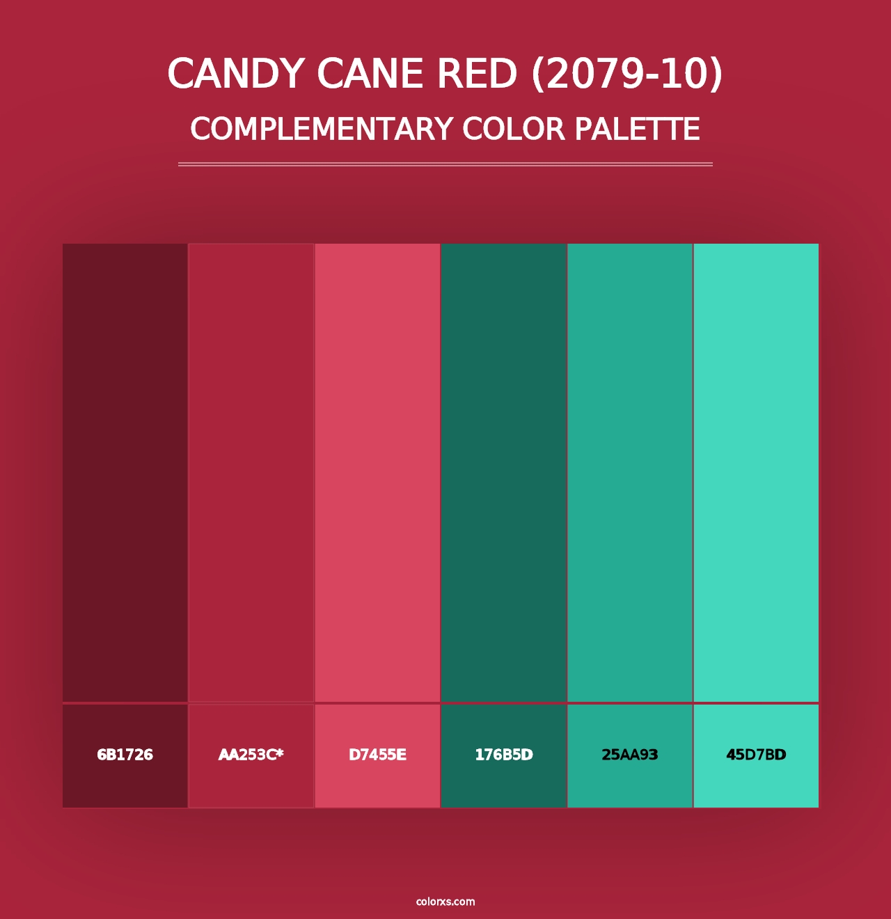 Candy Cane Red (2079-10) - Complementary Color Palette