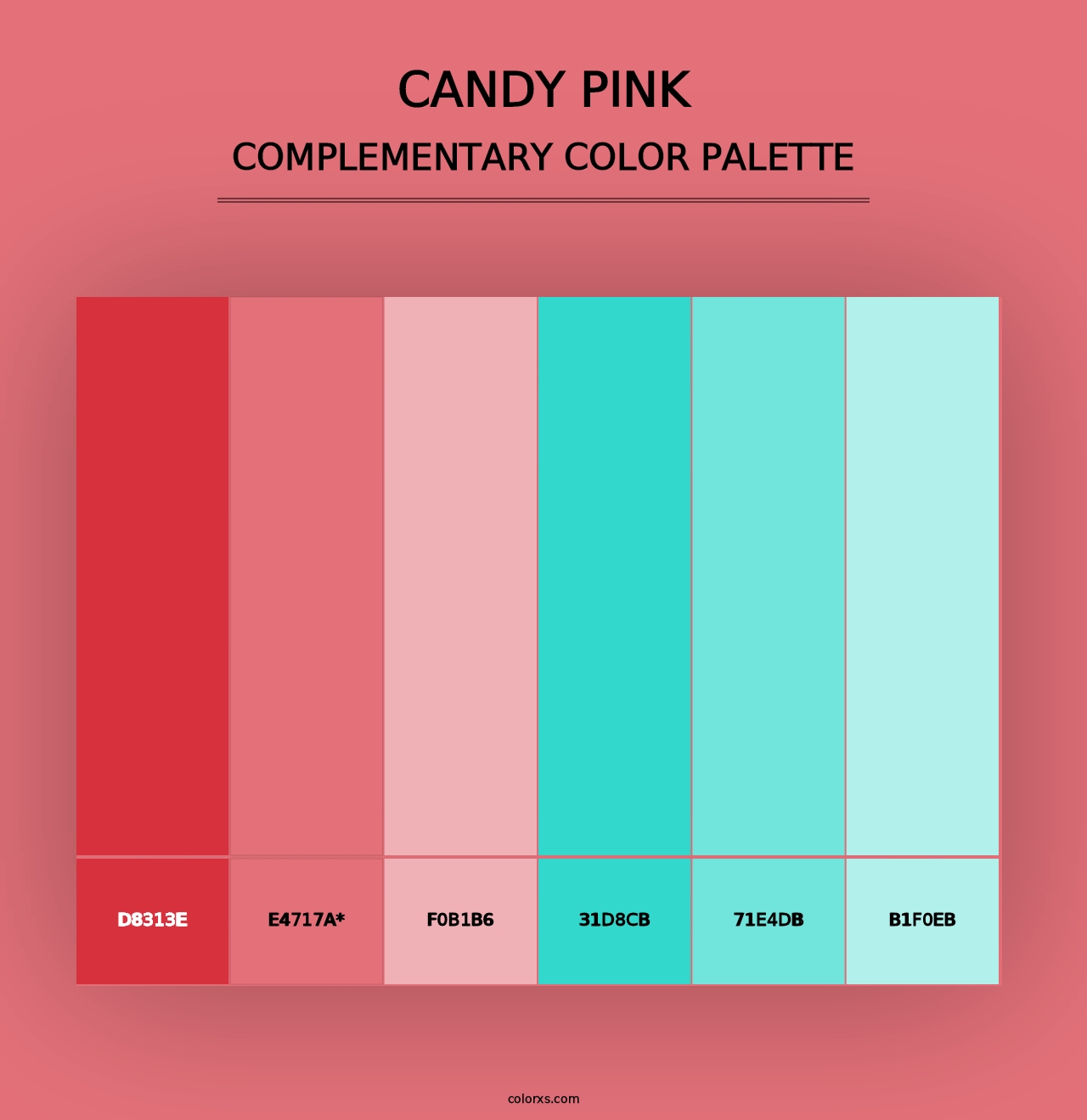 Candy pink - Complementary Color Palette