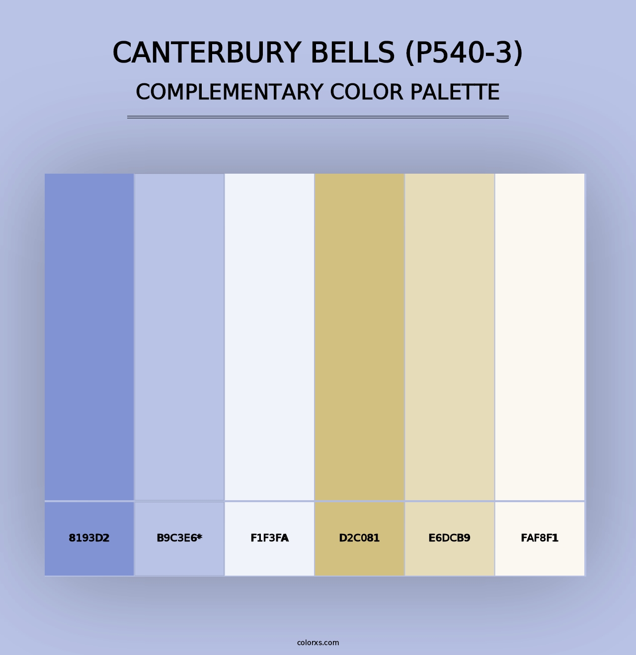 Canterbury Bells (P540-3) - Complementary Color Palette