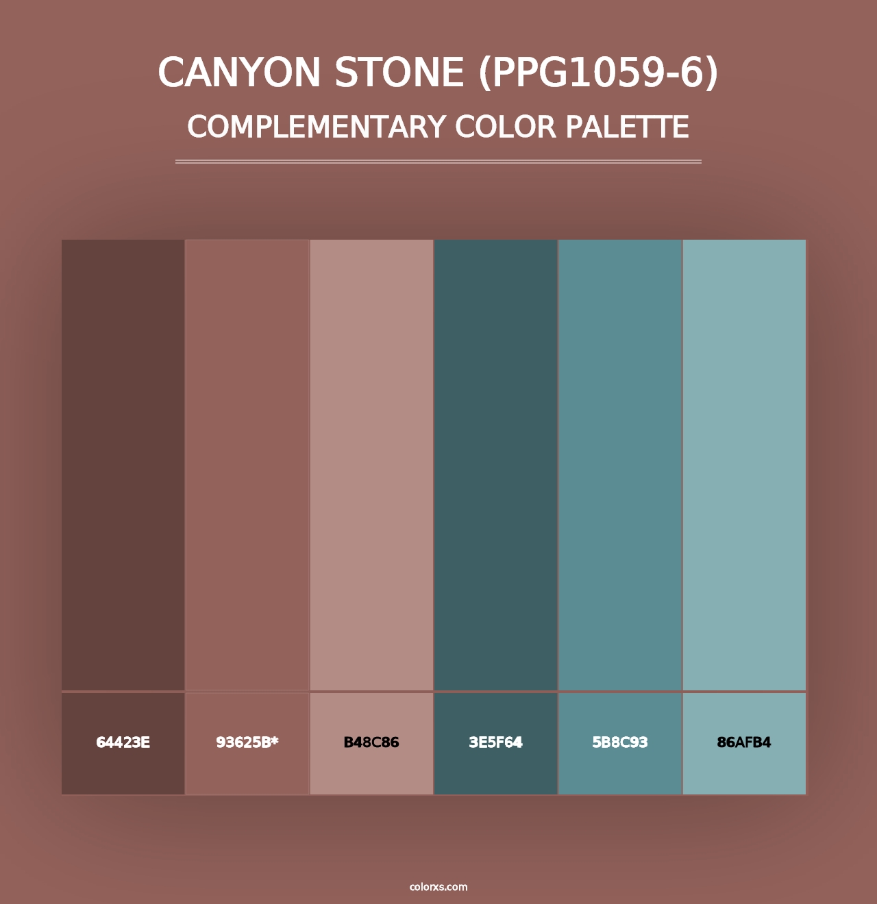 Canyon Stone (PPG1059-6) - Complementary Color Palette