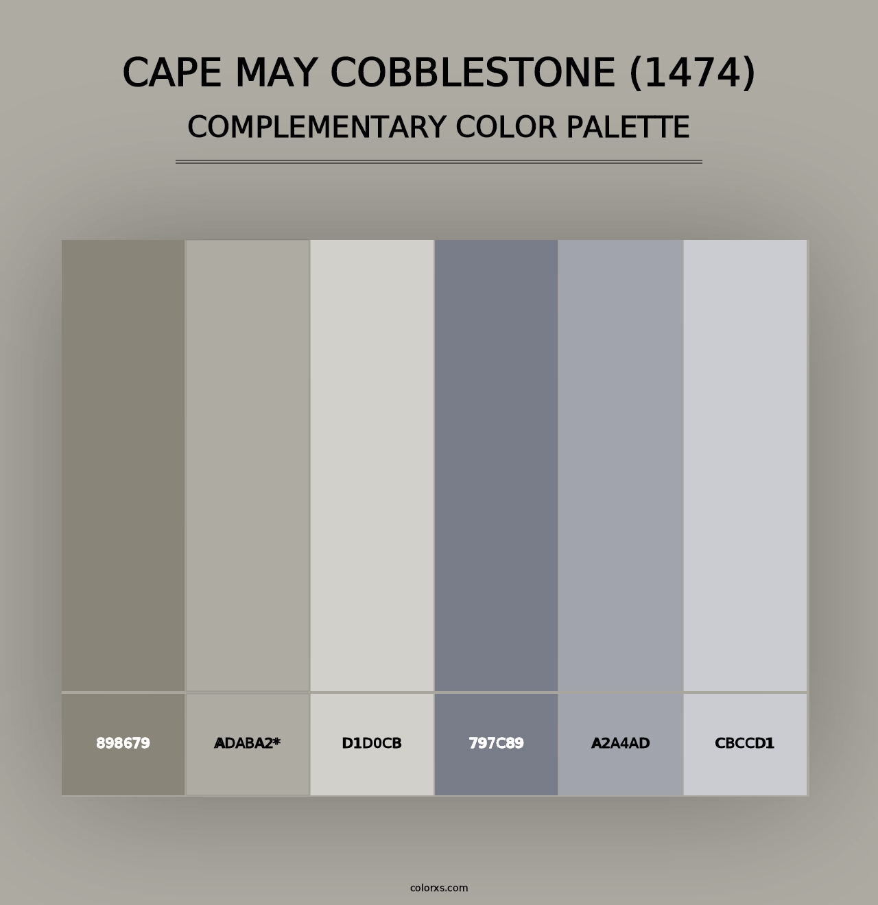 Cape May Cobblestone (1474) - Complementary Color Palette