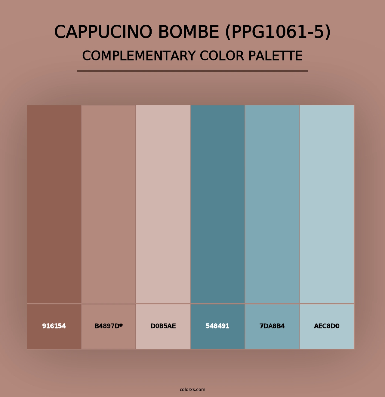 Cappucino Bombe (PPG1061-5) - Complementary Color Palette