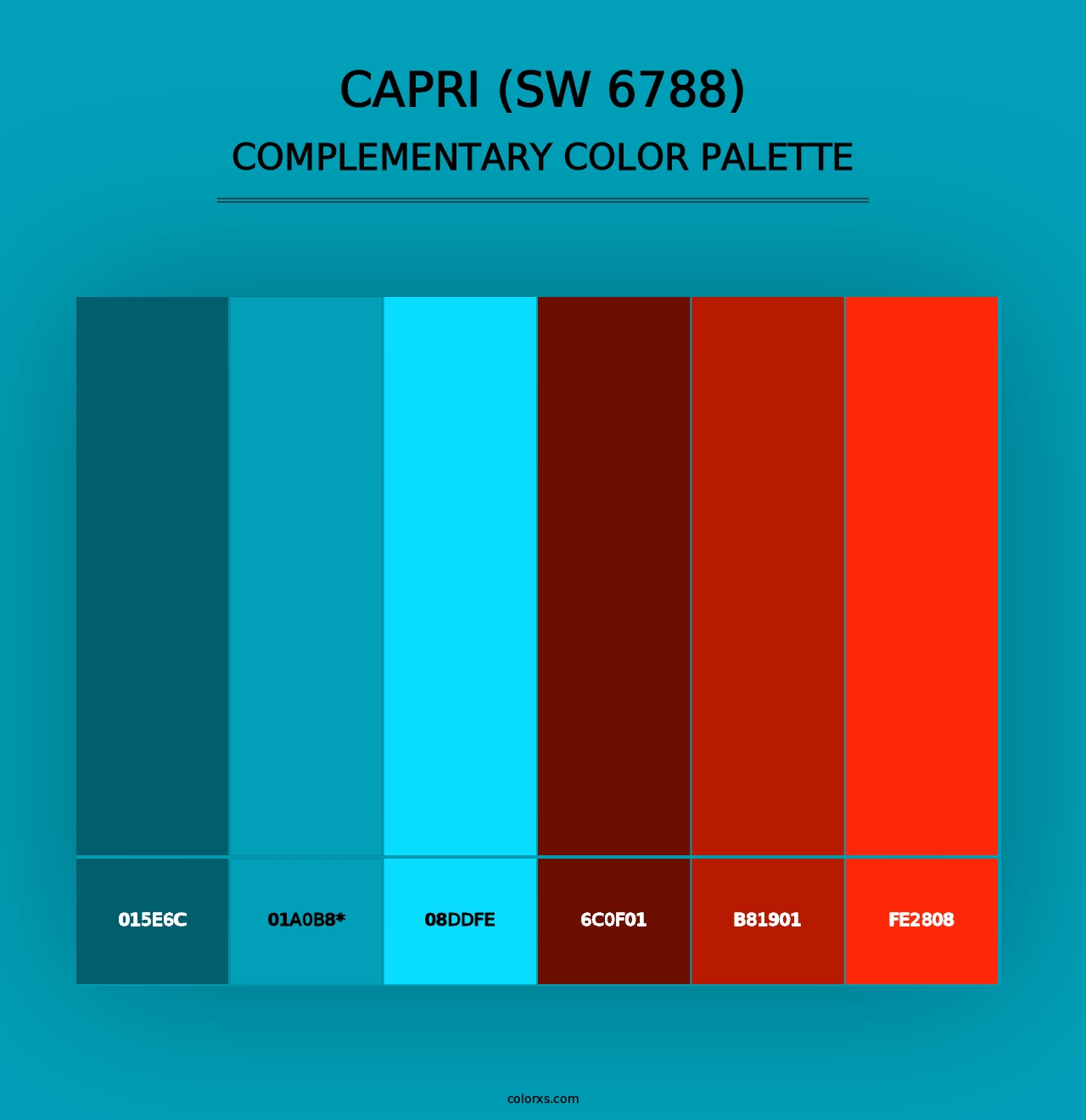 Capri (SW 6788) - Complementary Color Palette