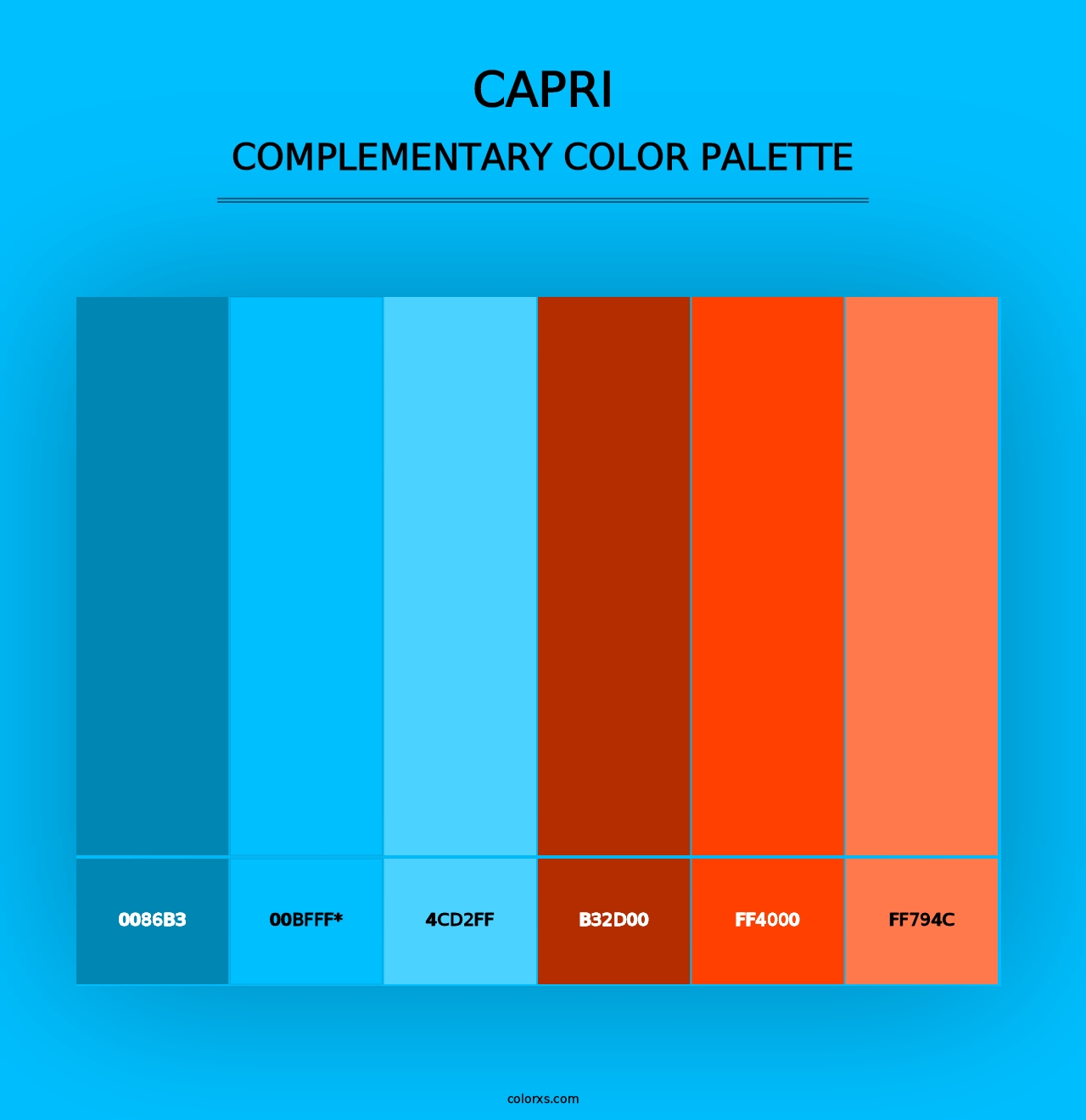 Capri - Complementary Color Palette