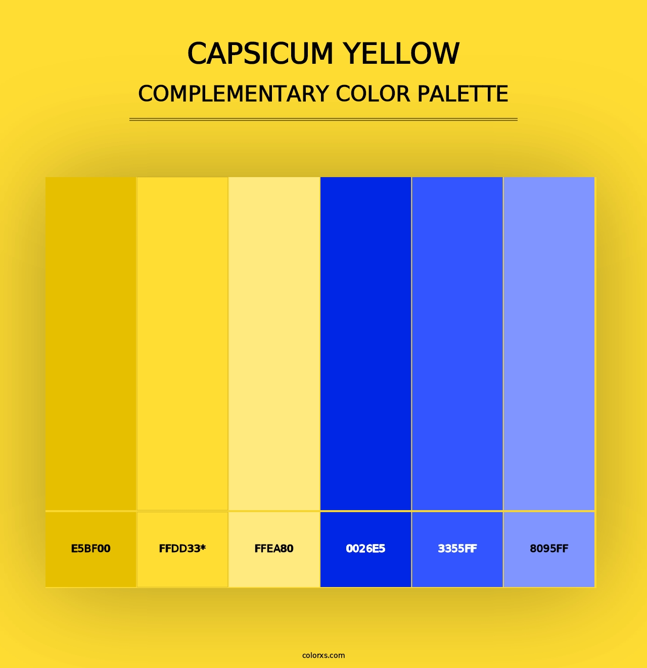 Capsicum Yellow - Complementary Color Palette