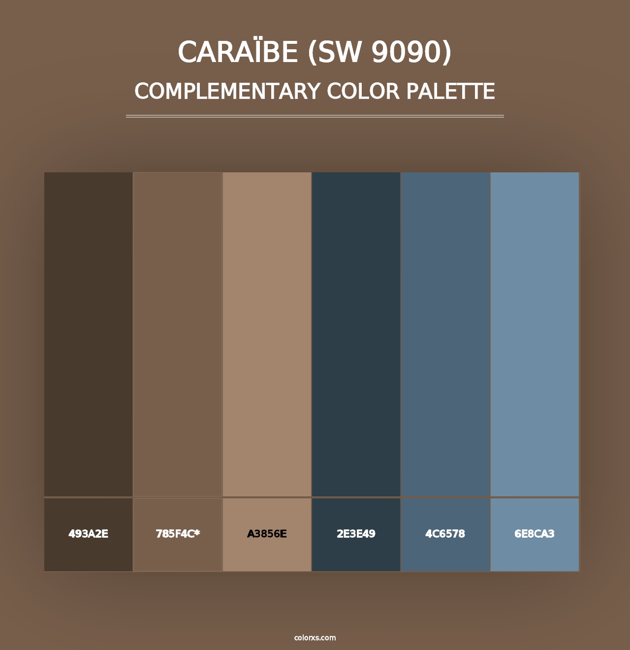 Caraïbe (SW 9090) - Complementary Color Palette