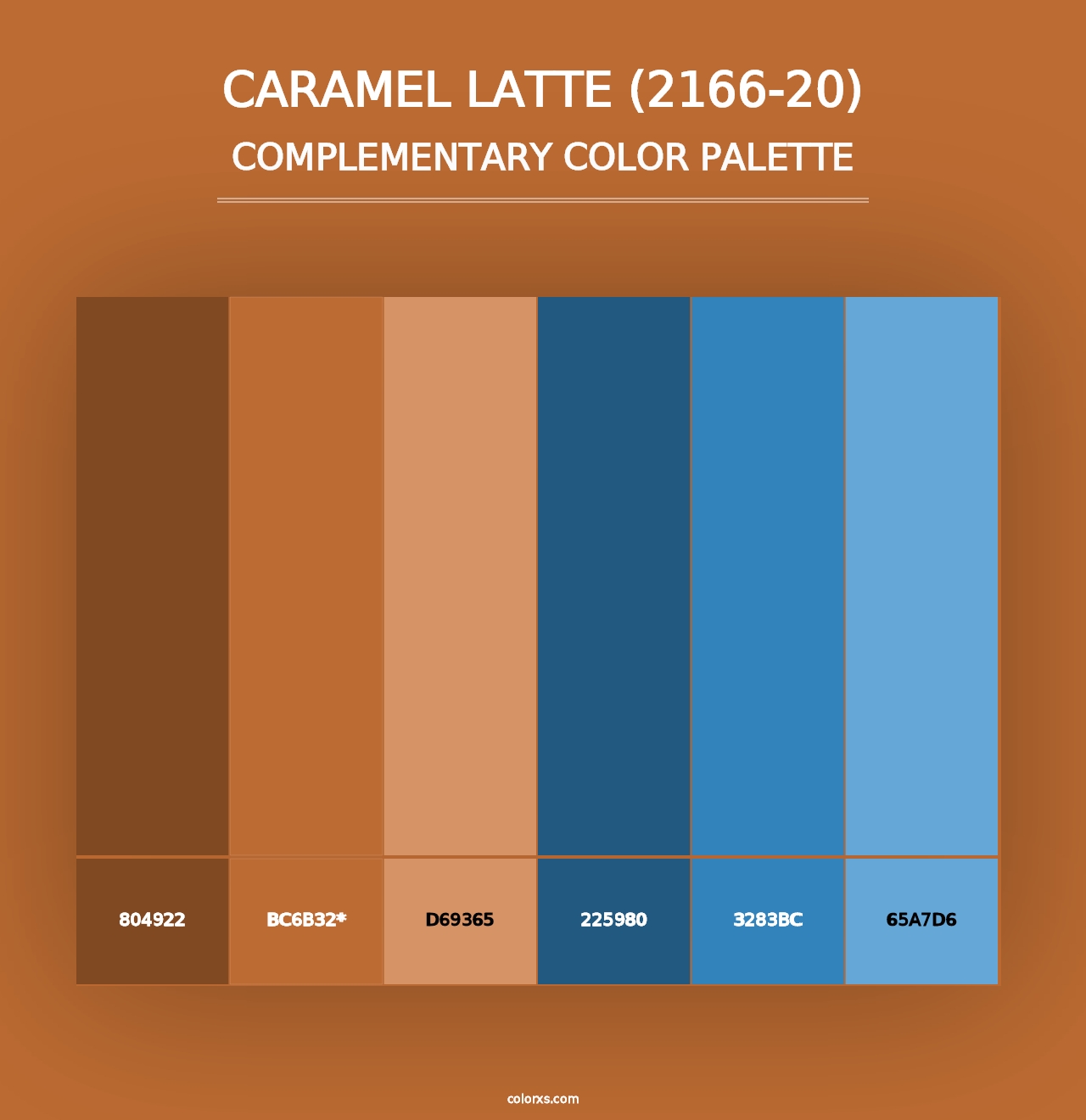 Caramel Latte (2166-20) - Complementary Color Palette