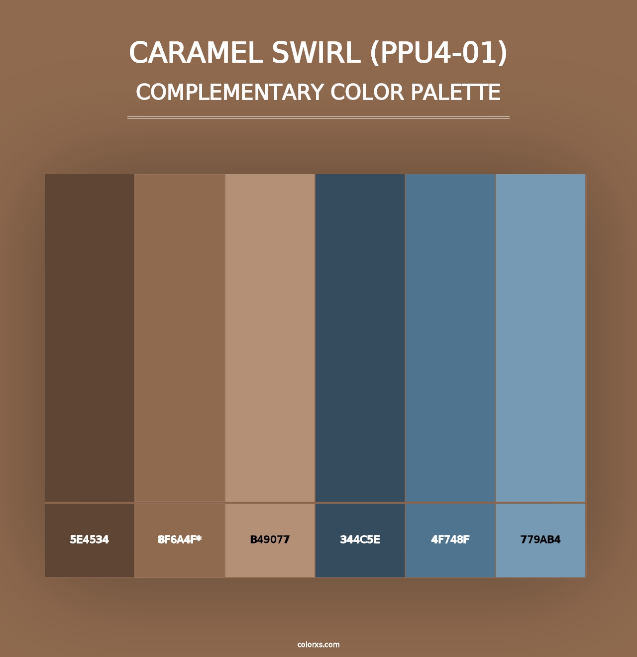 Caramel Swirl (PPU4-01) - Complementary Color Palette